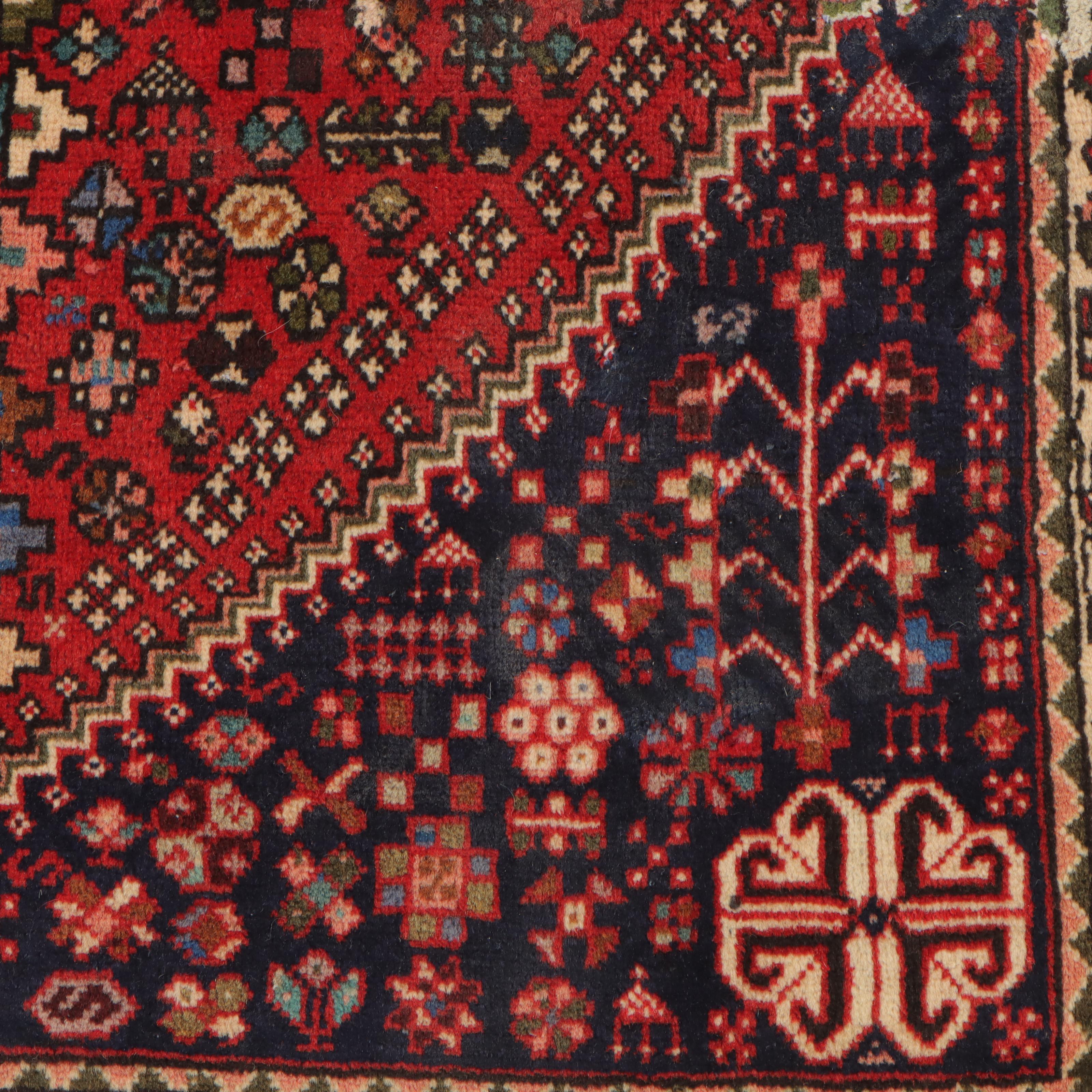 3'1 x 4'11 Hand-Knotted Persian Abadeh Accent Rug