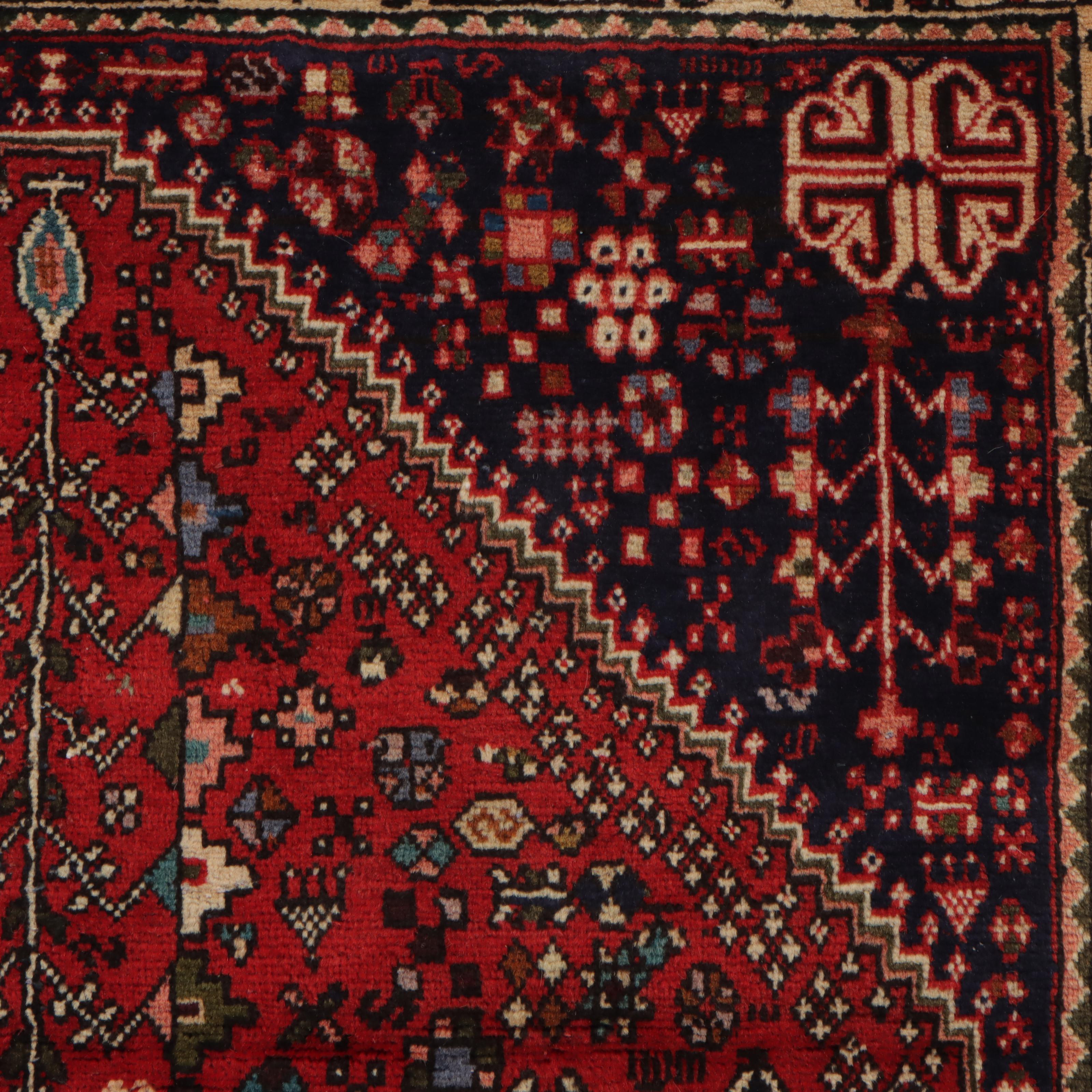 3'1 x 4'11 Hand-Knotted Persian Abadeh Accent Rug