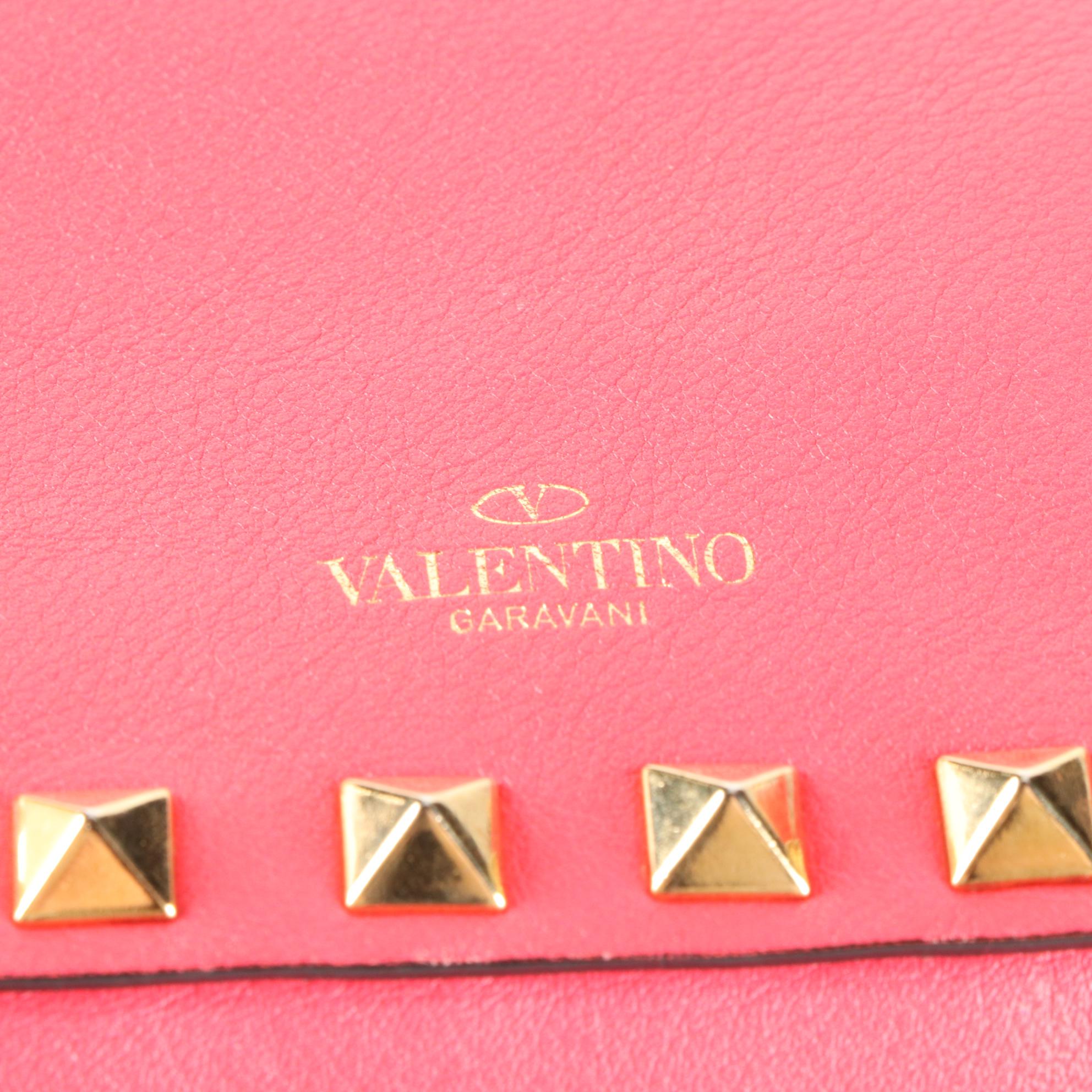 Valentino Small Rockstud Shoulder Bag in Leather with Chain Strap