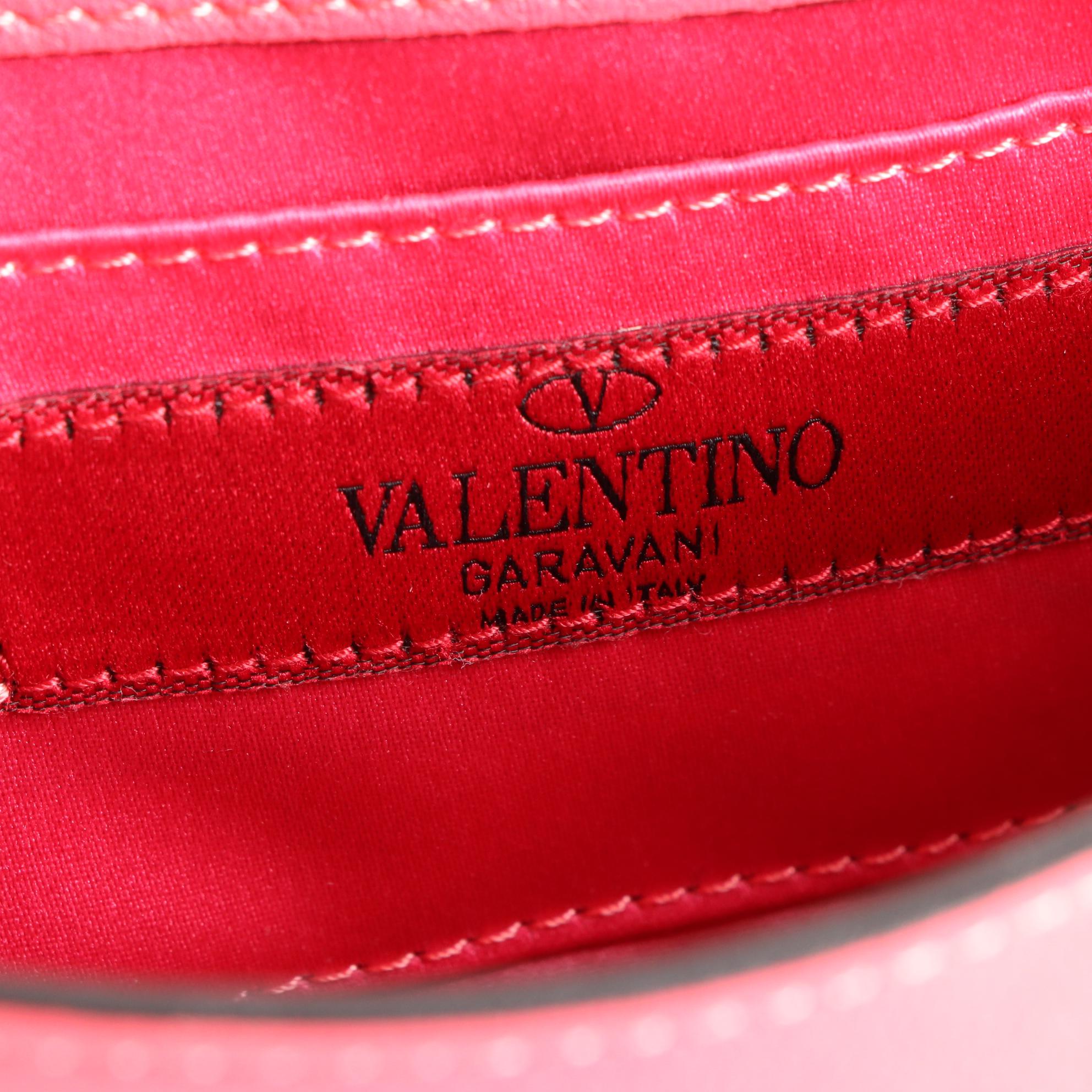 Valentino Small Rockstud Shoulder Bag in Leather with Chain Strap