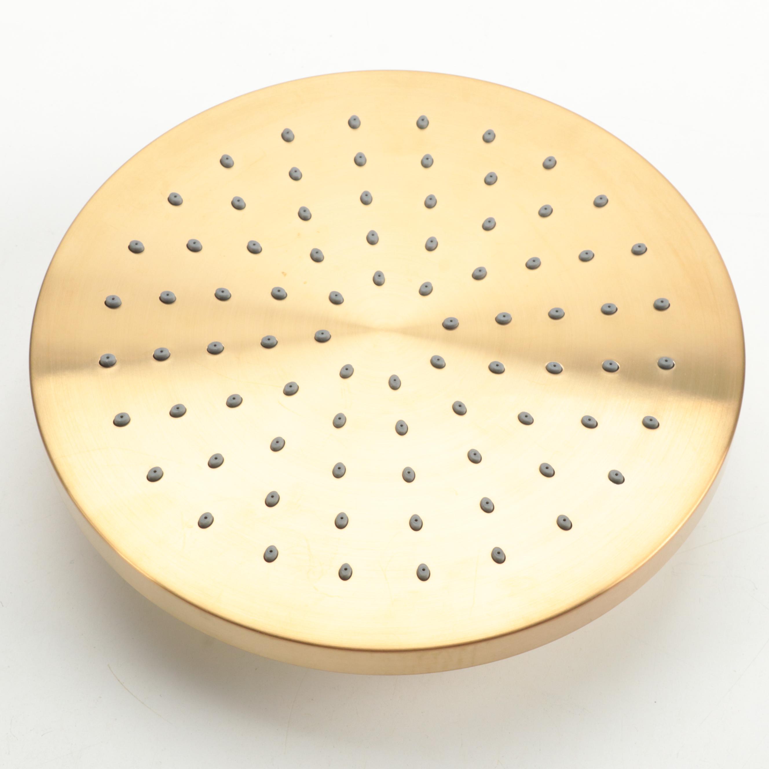 Brushed Gold Finish Shower Head, Shower Drain, and More