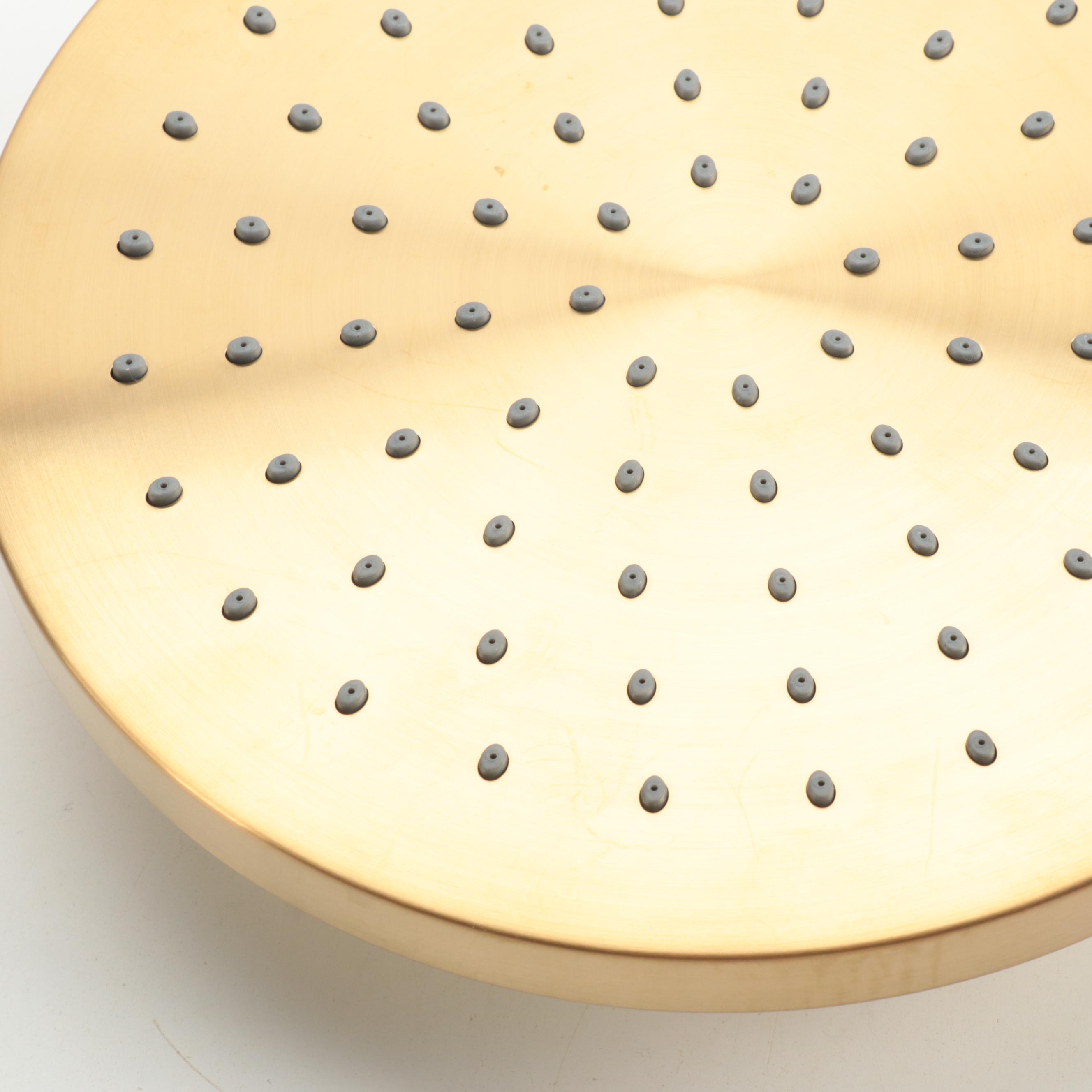 Brushed Gold Finish Shower Head, Shower Drain, and More