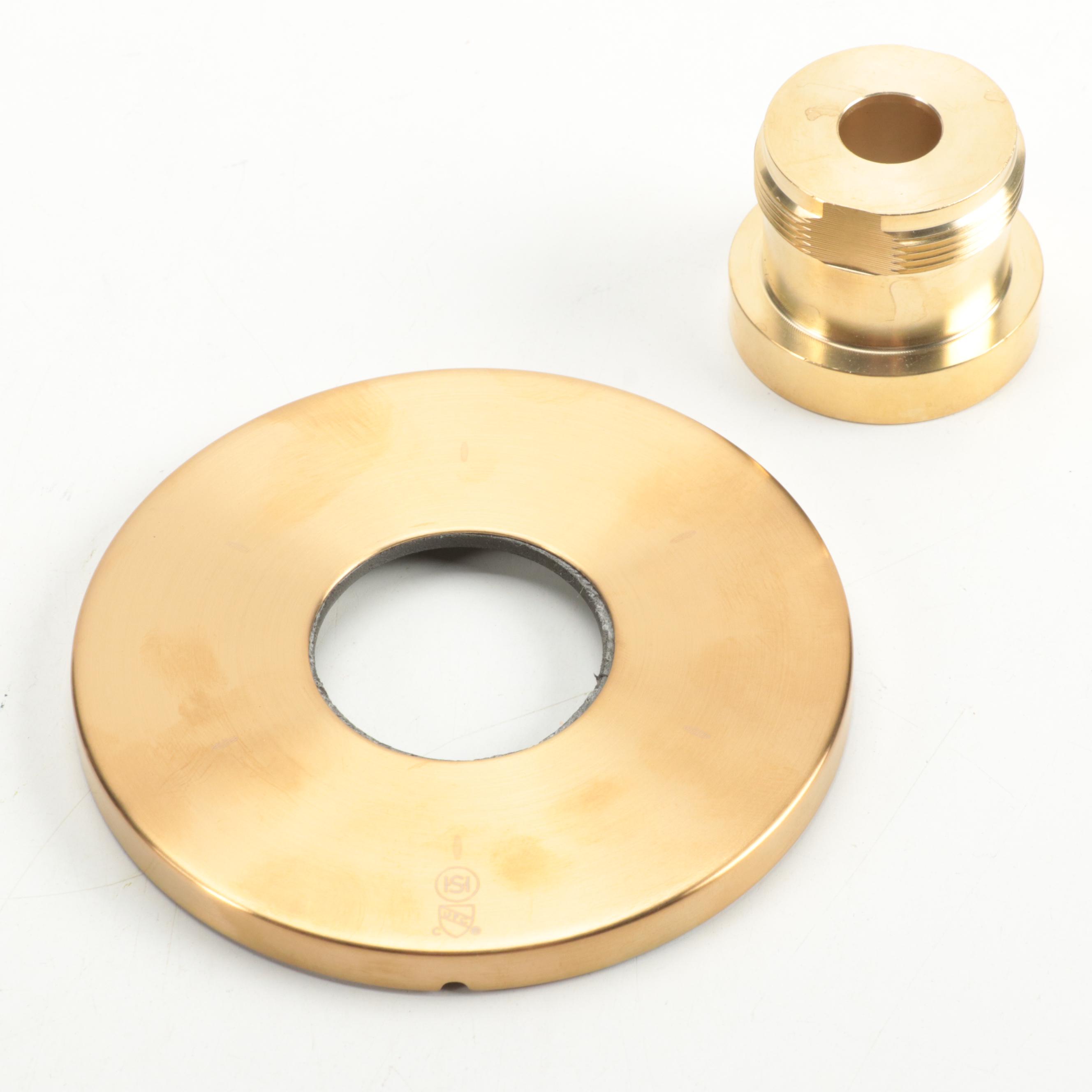 Brushed Gold Finish Shower Head, Shower Drain, and More