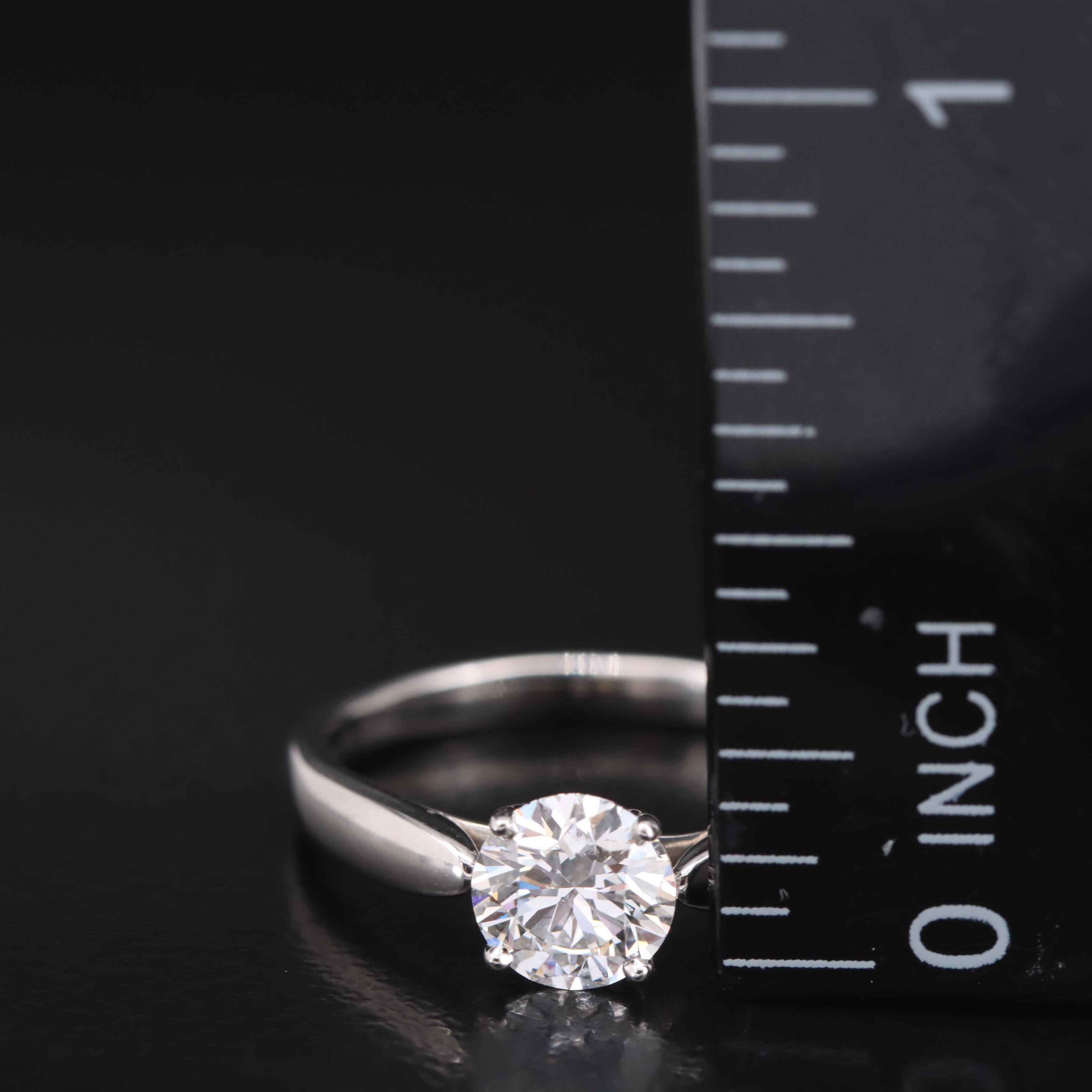 Tiffany & Co. Platinum 0.72 CT Diamond Solitaire Ring