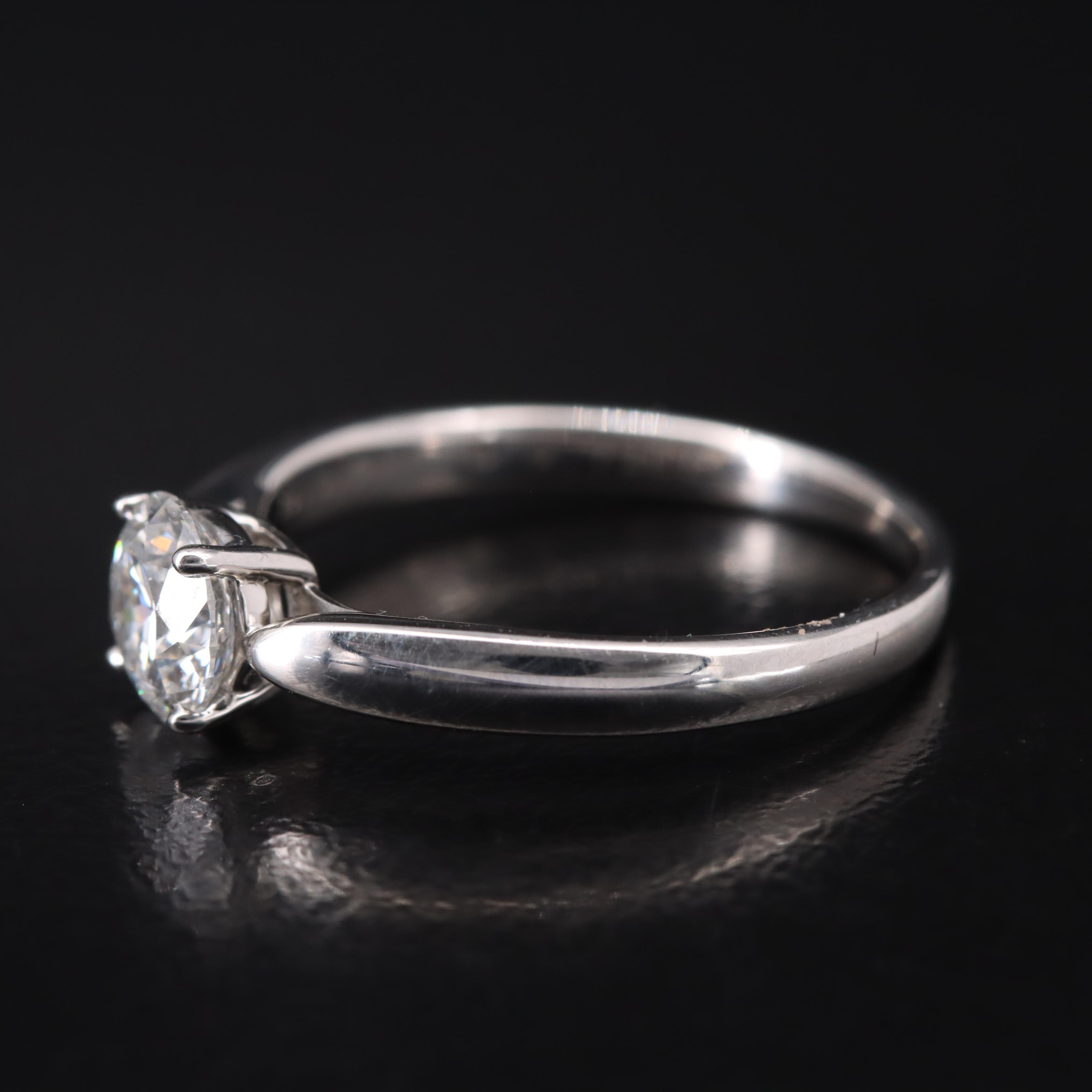 Tiffany & Co. Platinum 0.72 CT Diamond Solitaire Ring