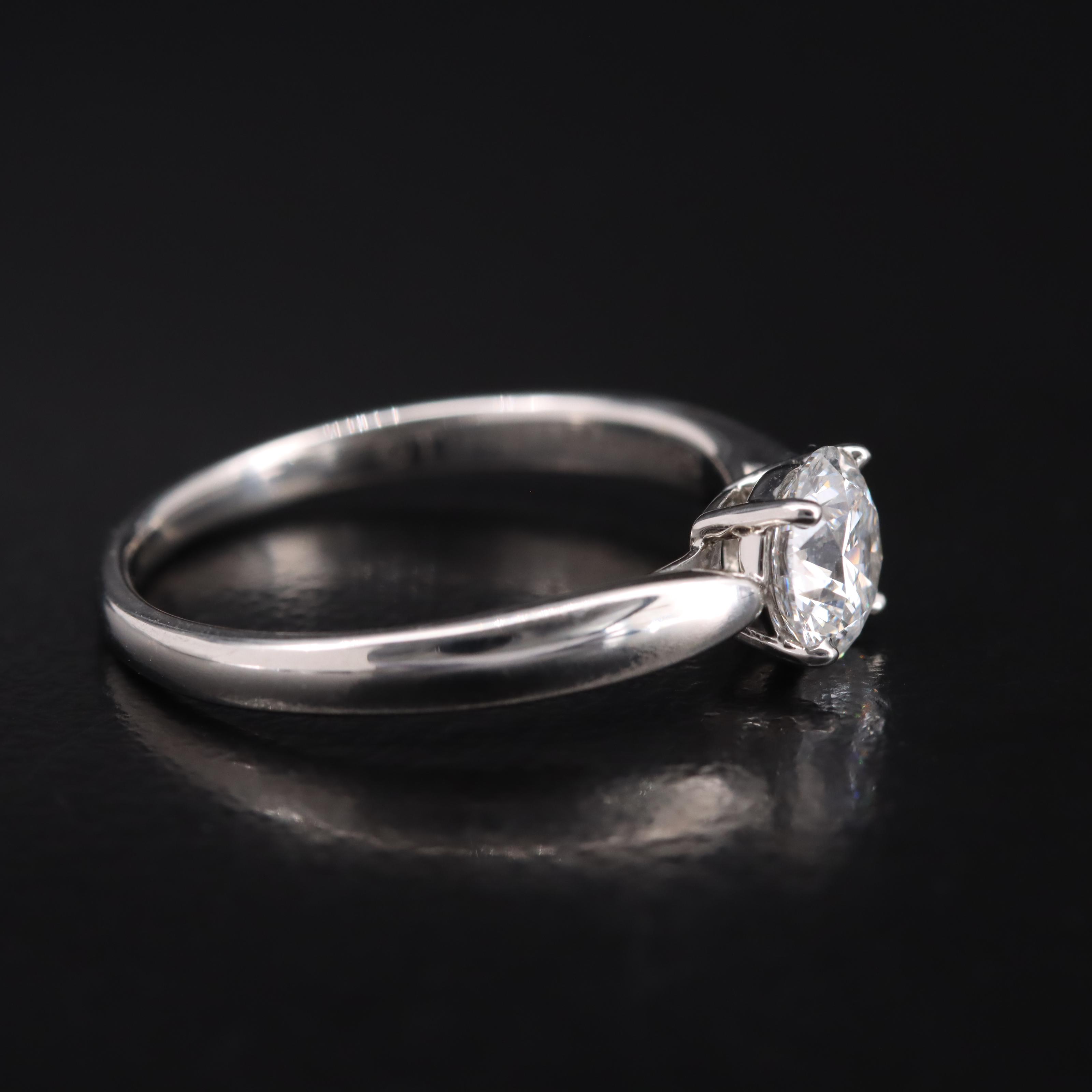 Tiffany & Co. Platinum 0.72 CT Diamond Solitaire Ring