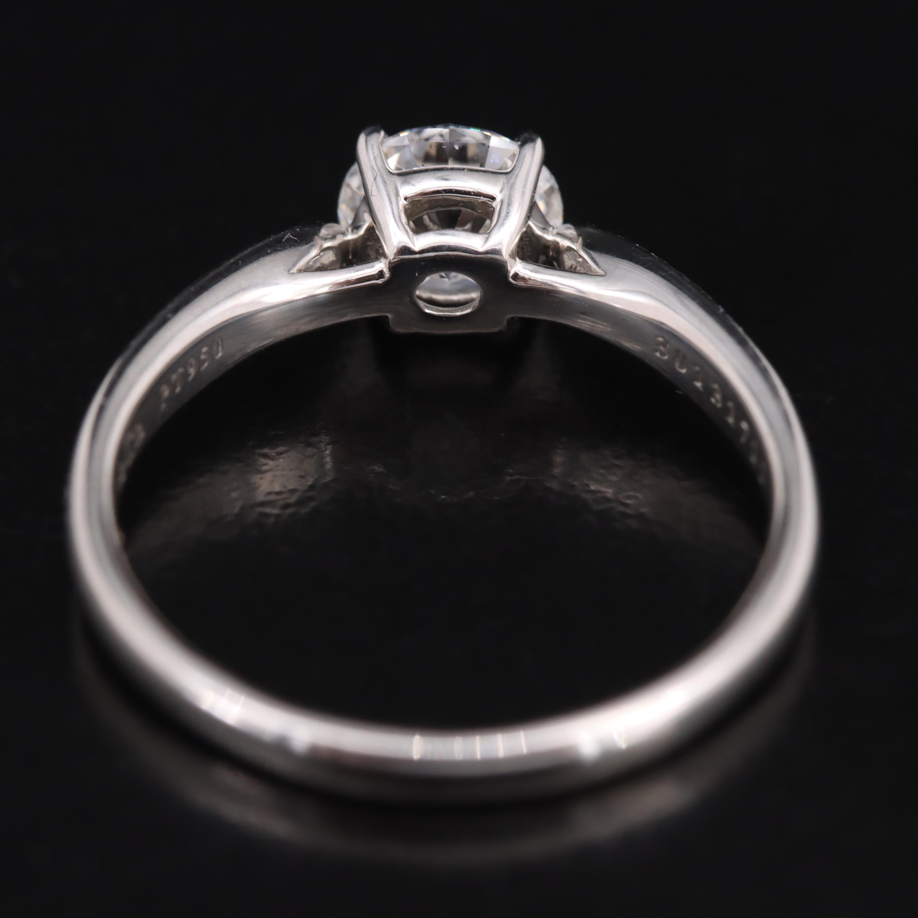 Tiffany & Co. Platinum 0.72 CT Diamond Solitaire Ring