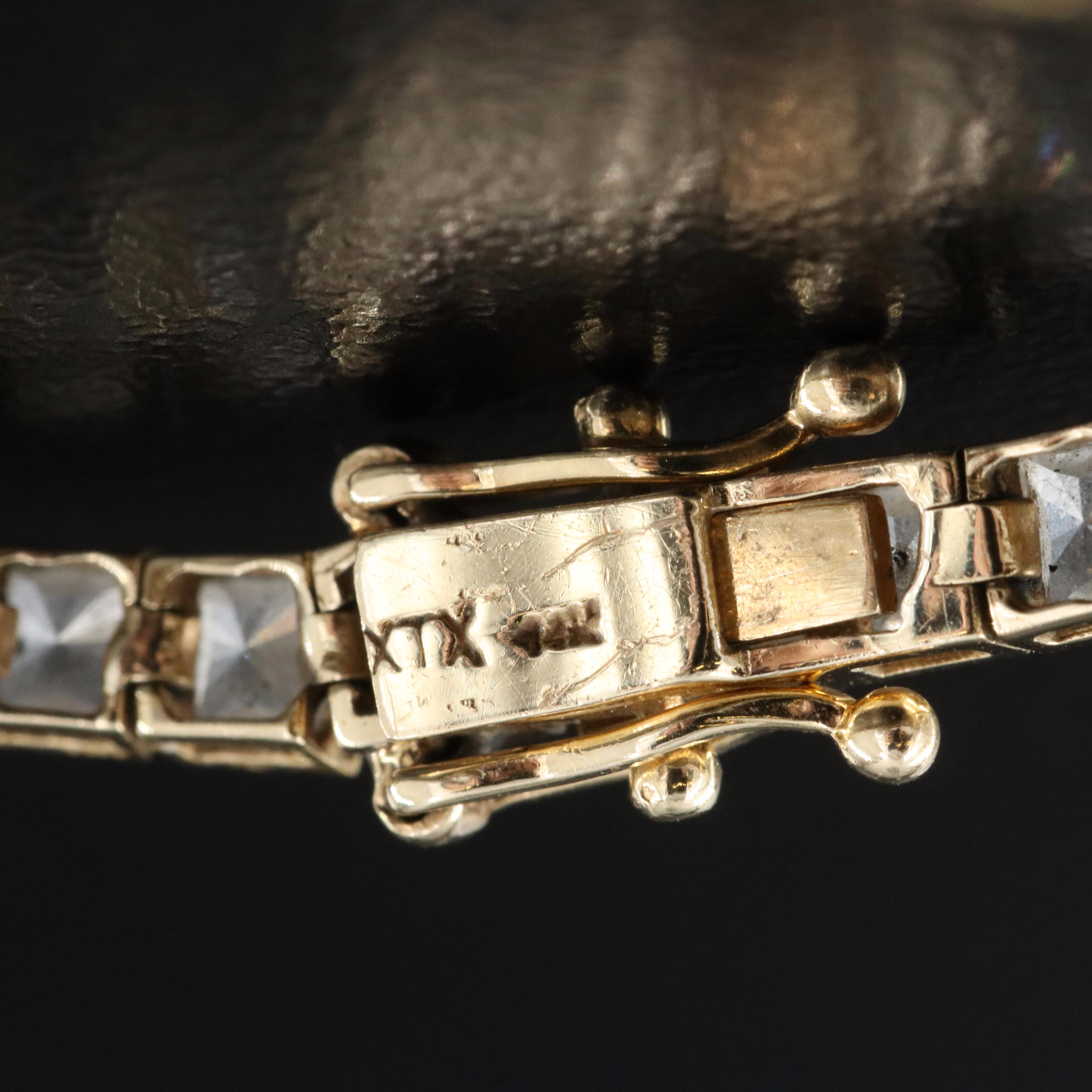 14K Cubic Zirconia Line Bracelet