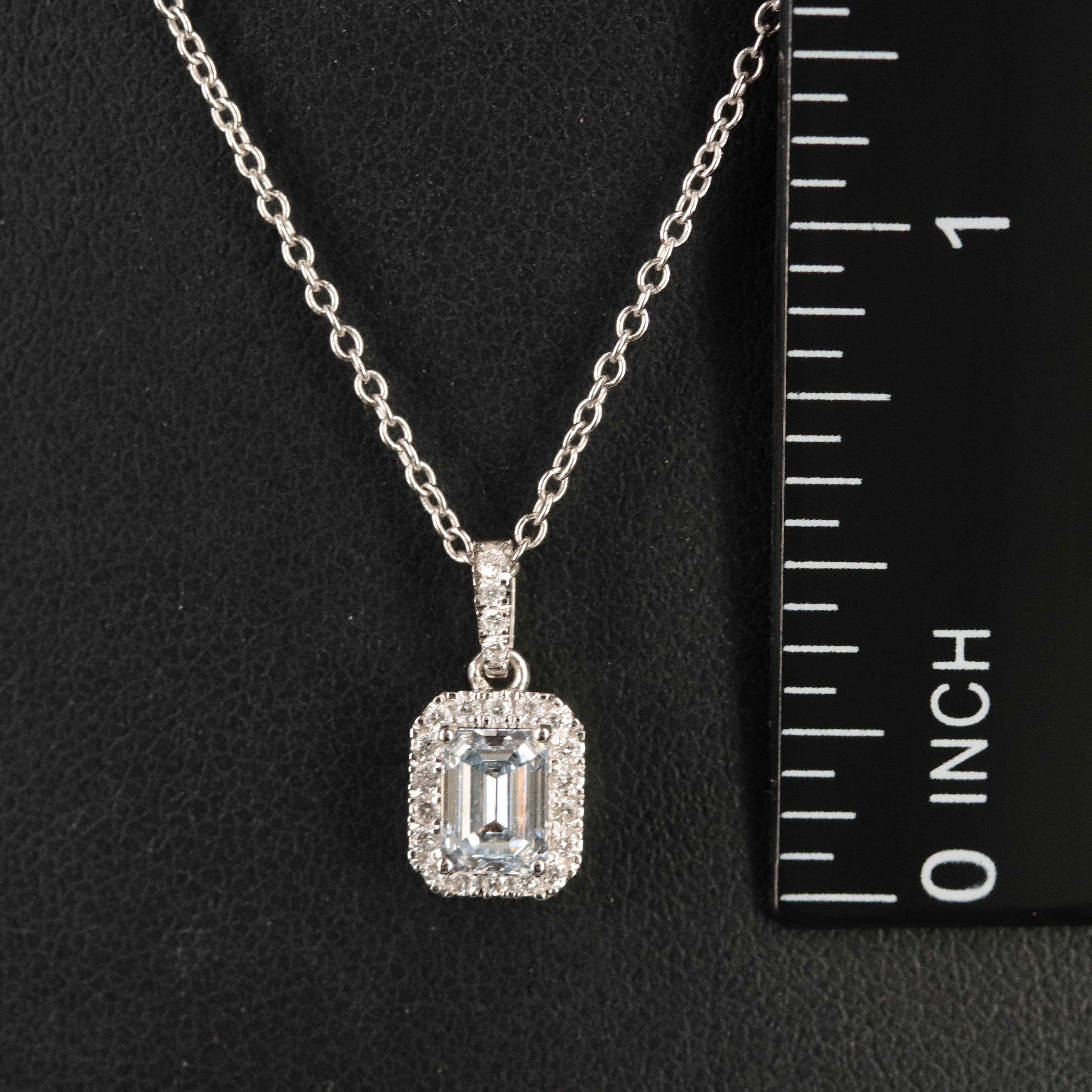 14K 0.67 CTW Lab Grown Diamond Halo Pendant Necklace