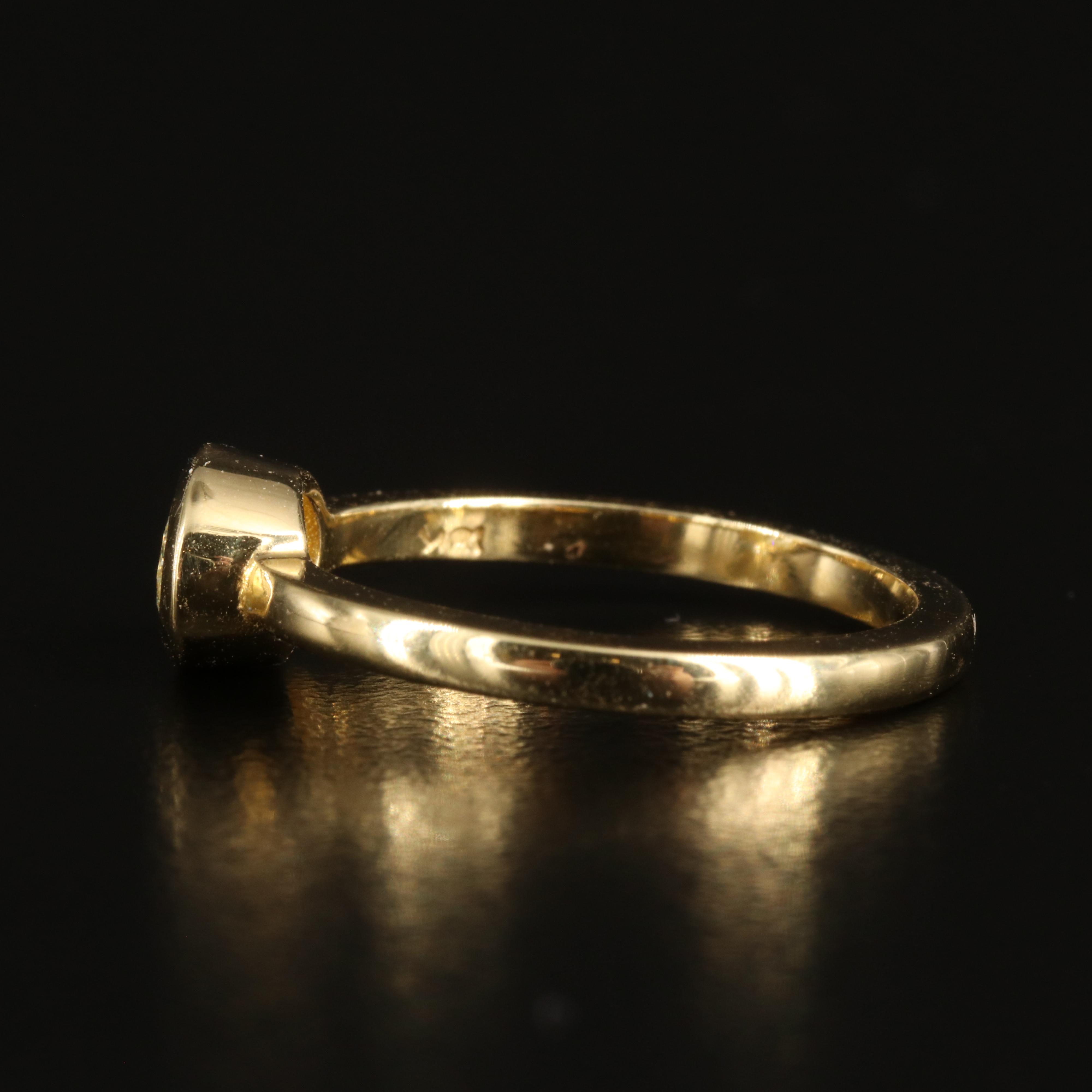 18K 0.60 CT Diamond East-West Solitaire Ring