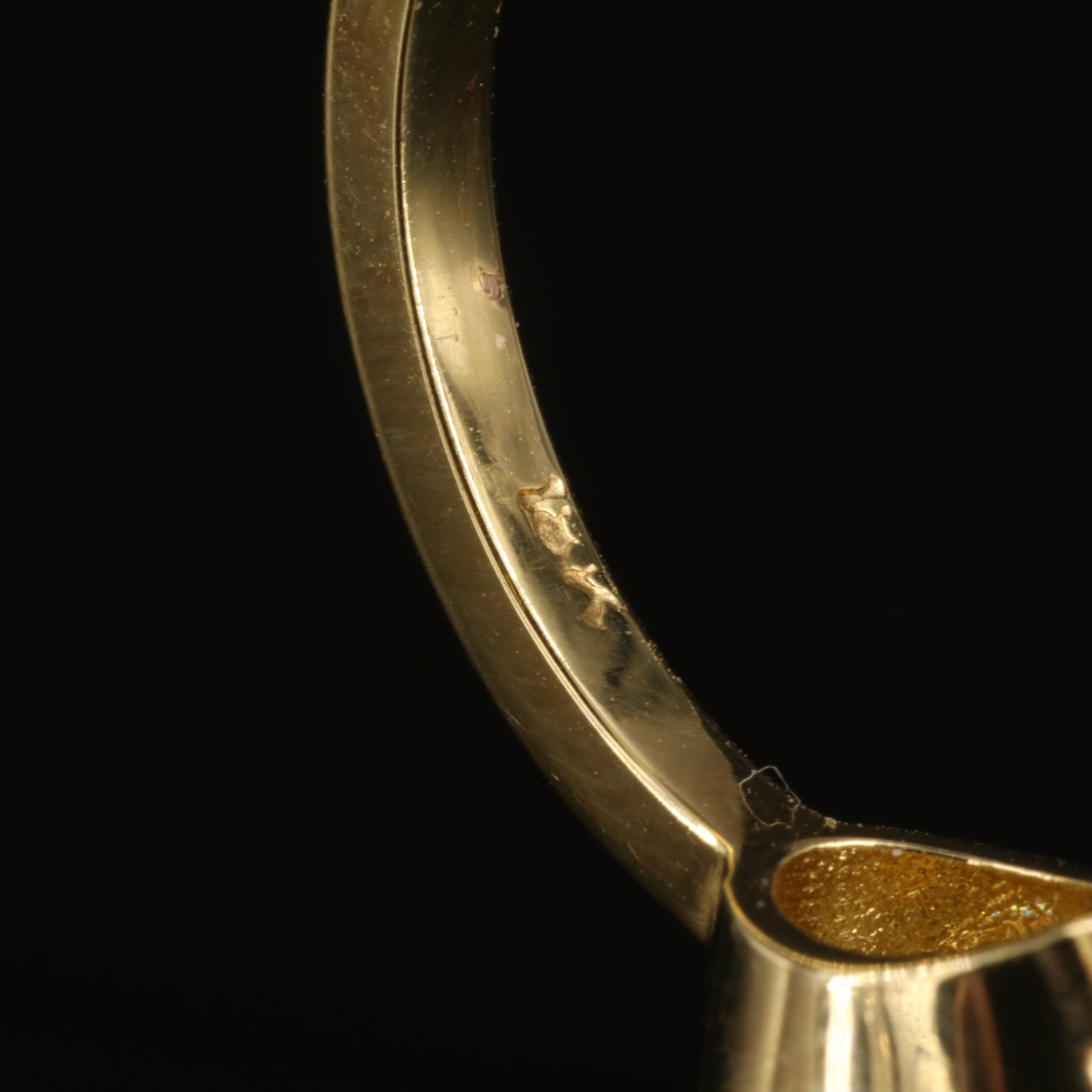 18K 0.60 CT Diamond East-West Solitaire Ring