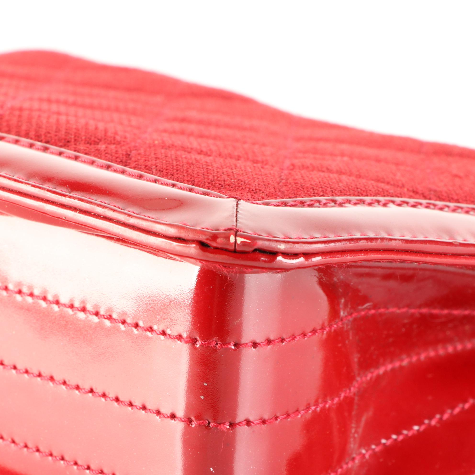 Chanel Reissue Small Flap Bag in Quilted Fabric with Patent Leather Trim