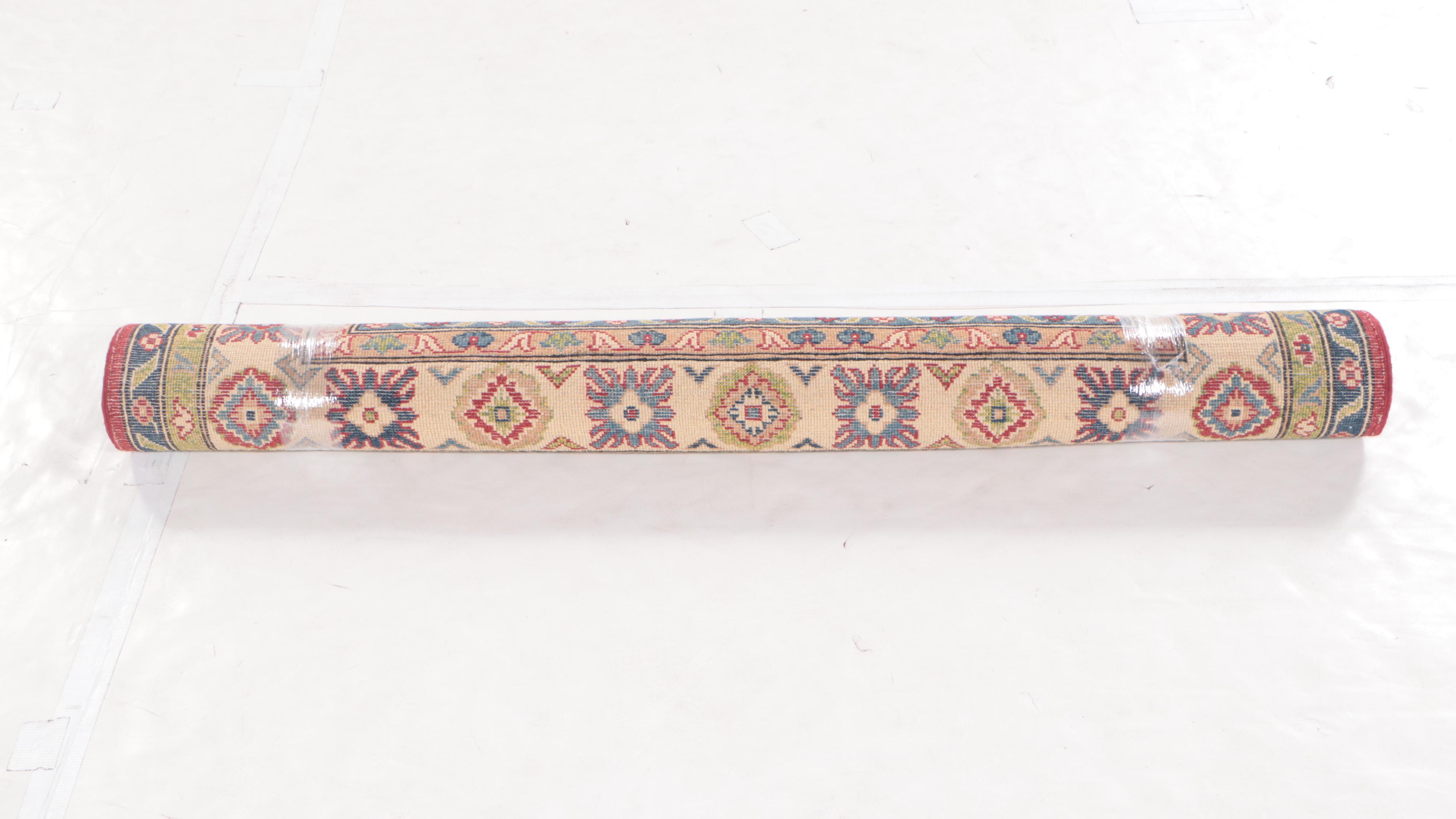 5' x 7' Hand-Knotted Pakistani Kazak-Style Area Rug