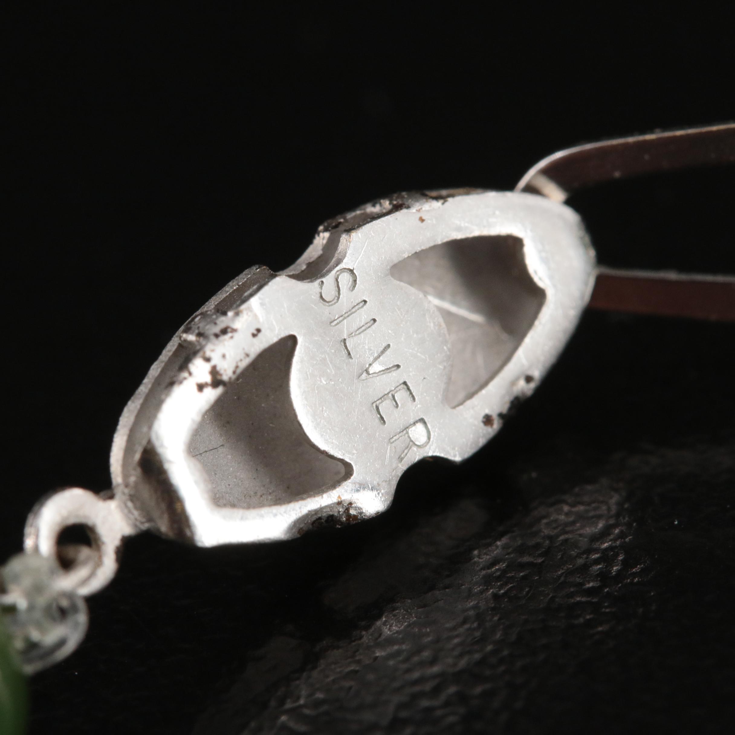 14K Aventurine Stud Earrings and Nephrite Phoenix and Dragon Necklace