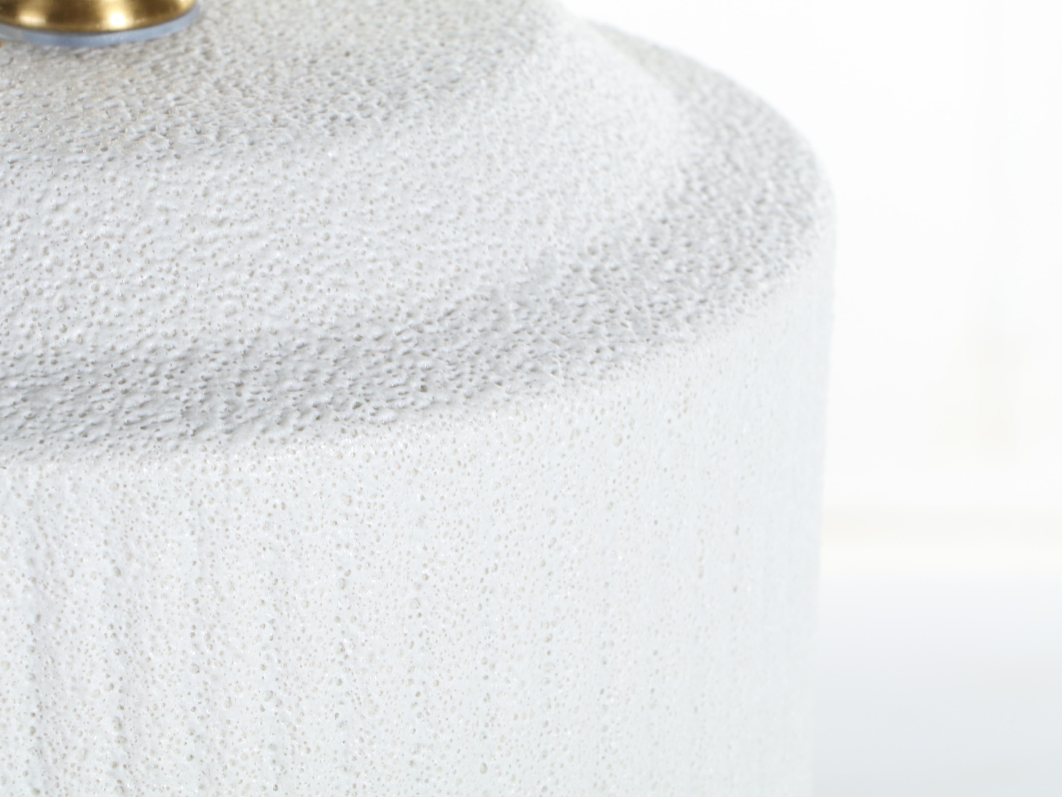 Contemporary Ribbed Canister Table Lamp With Drum Shade