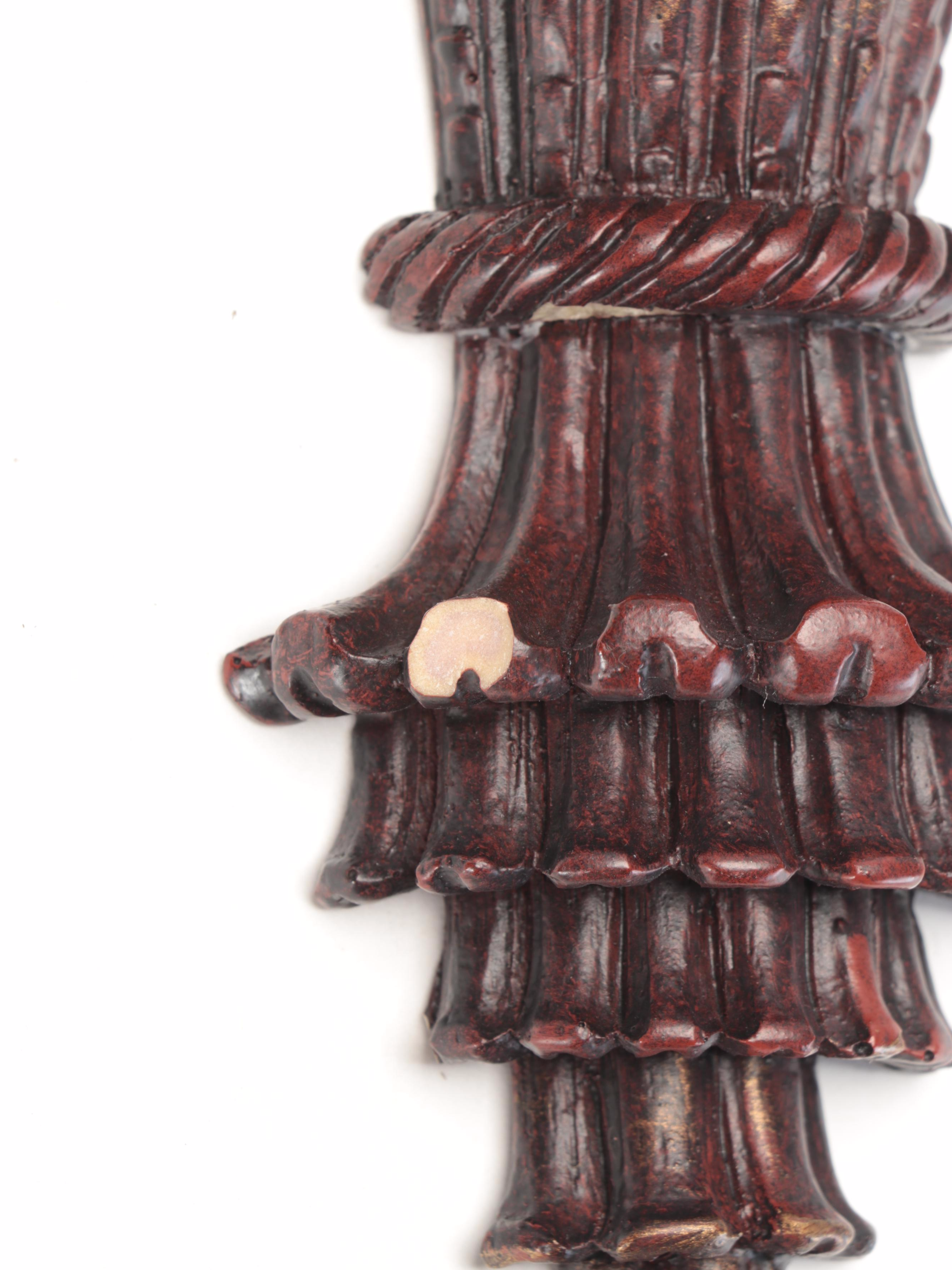 Chinoiserie and Neoclassical Style Patinated Wall Shelves