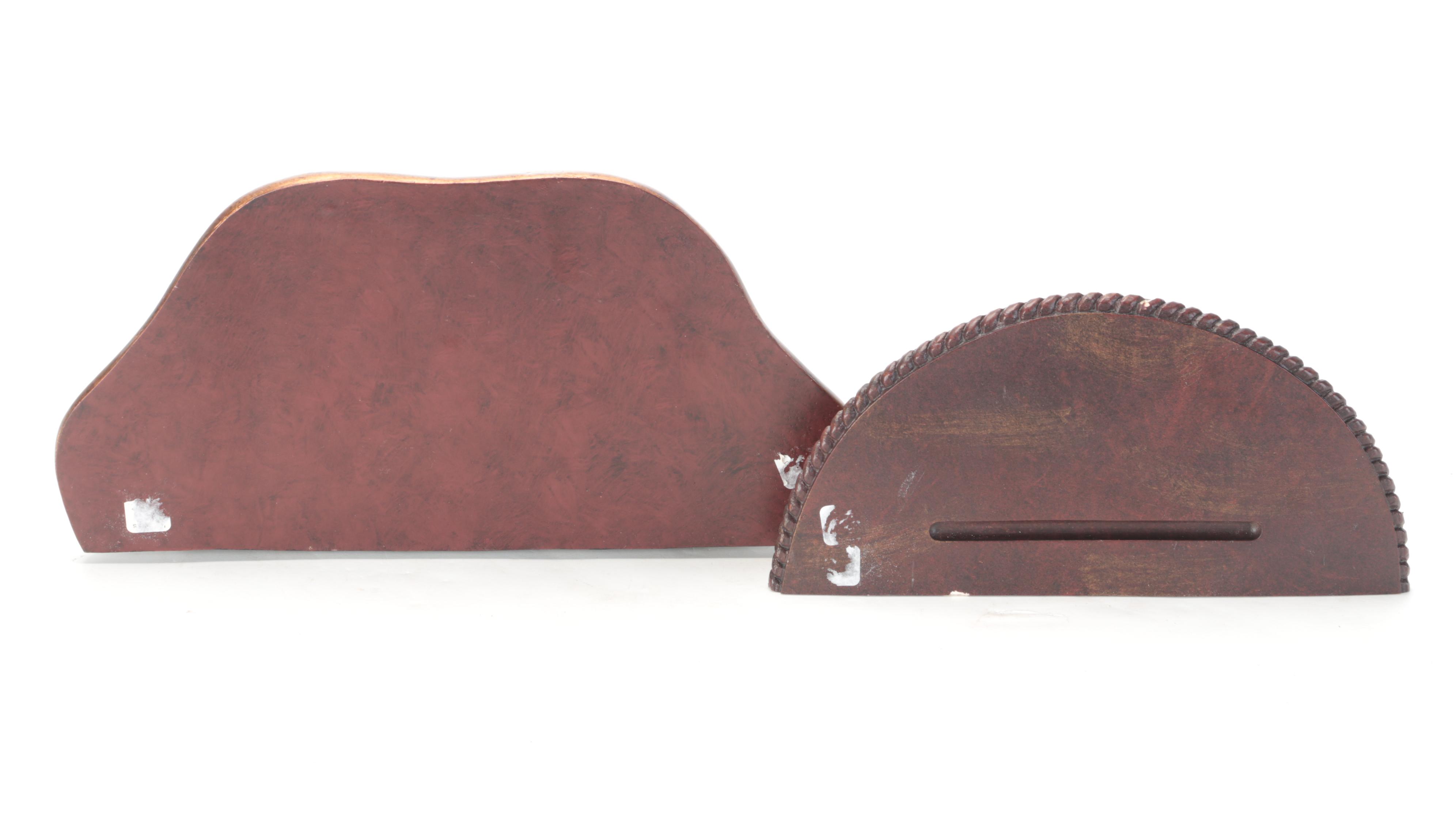 Chinoiserie and Neoclassical Style Patinated Wall Shelves