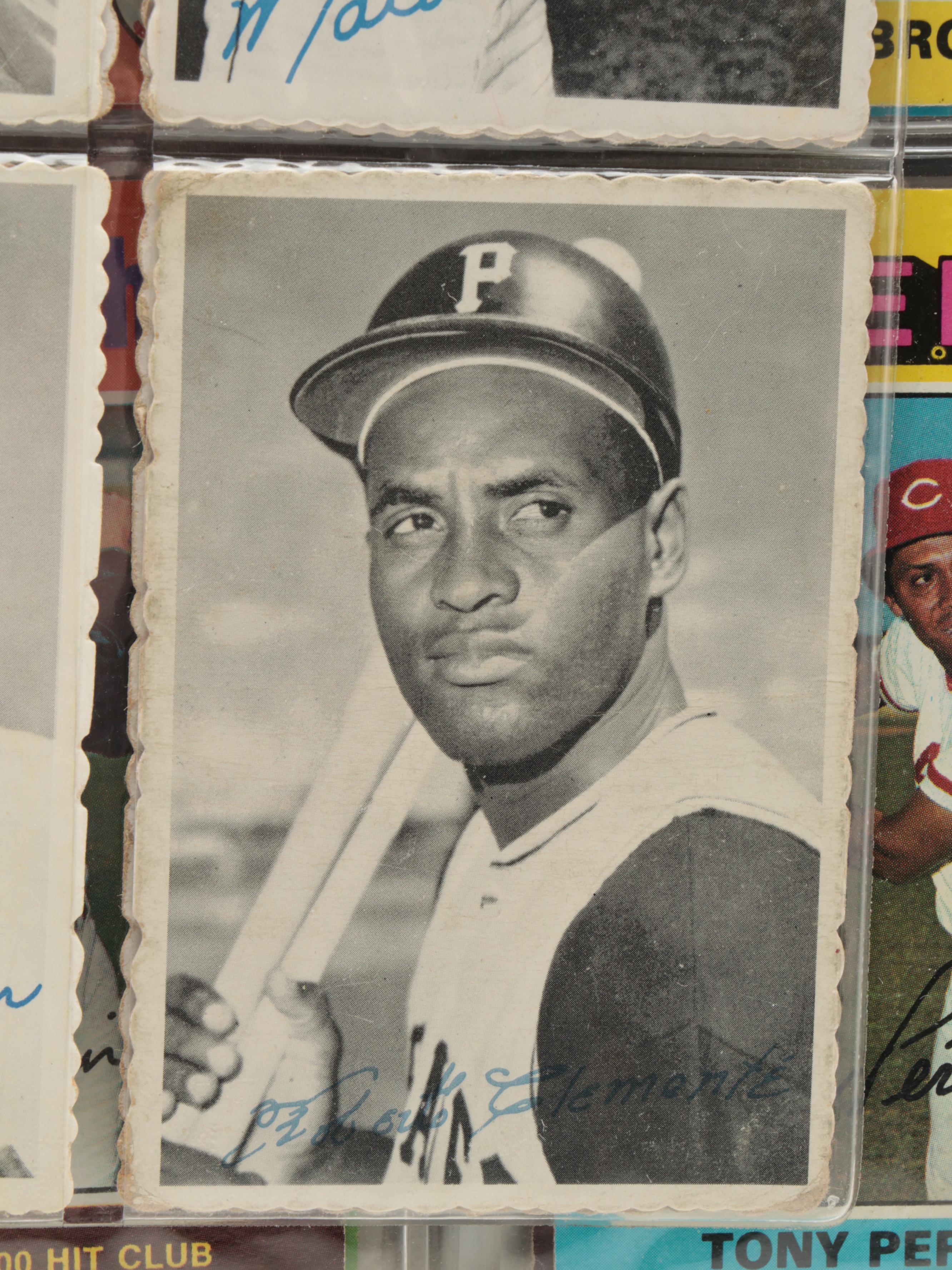 Topps Baseball Cards with Deckle Edge Clemente, Jackson, More HOF, 1960s–1970s