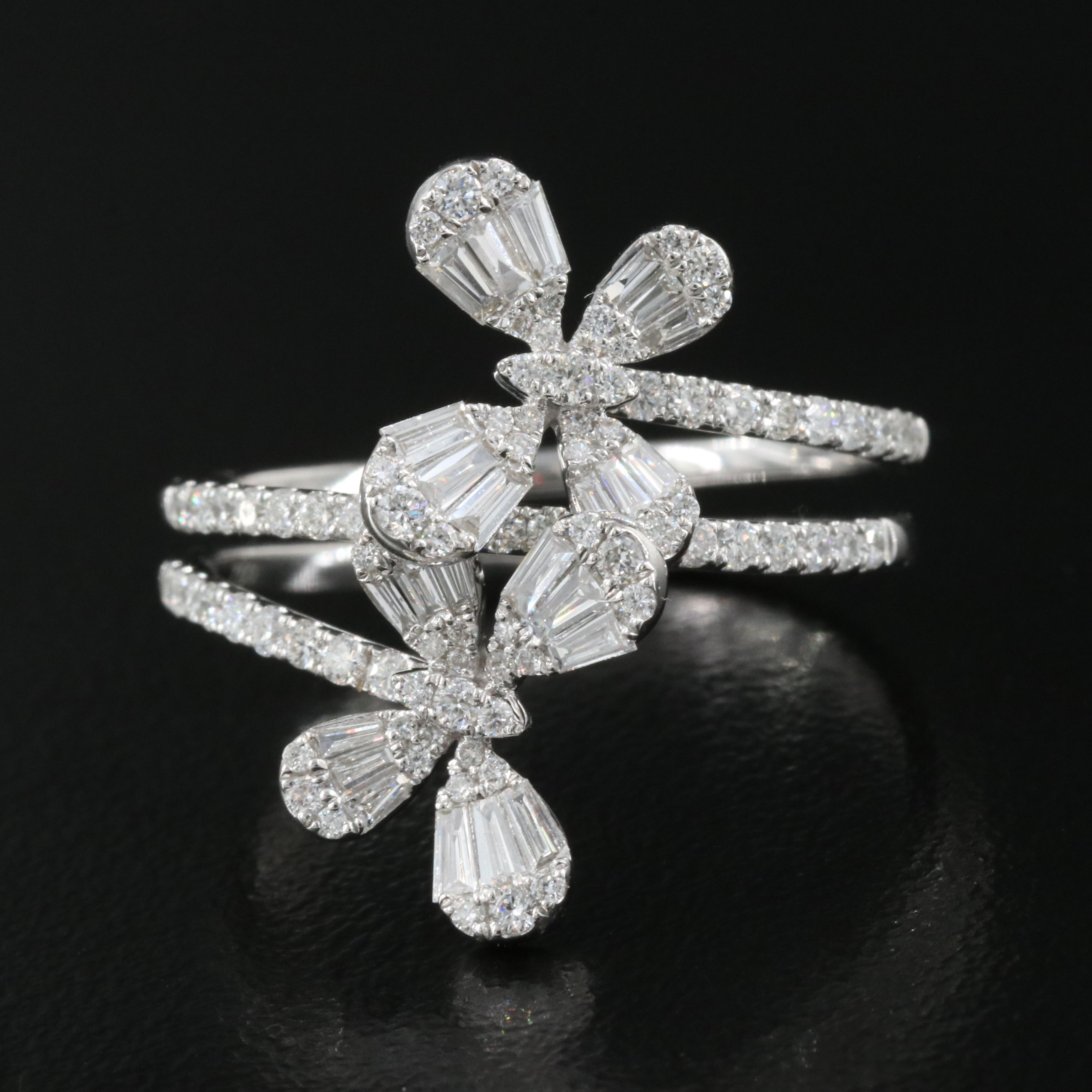 18K 1.25 CTW Diamond Butterfly Wrap Ring
