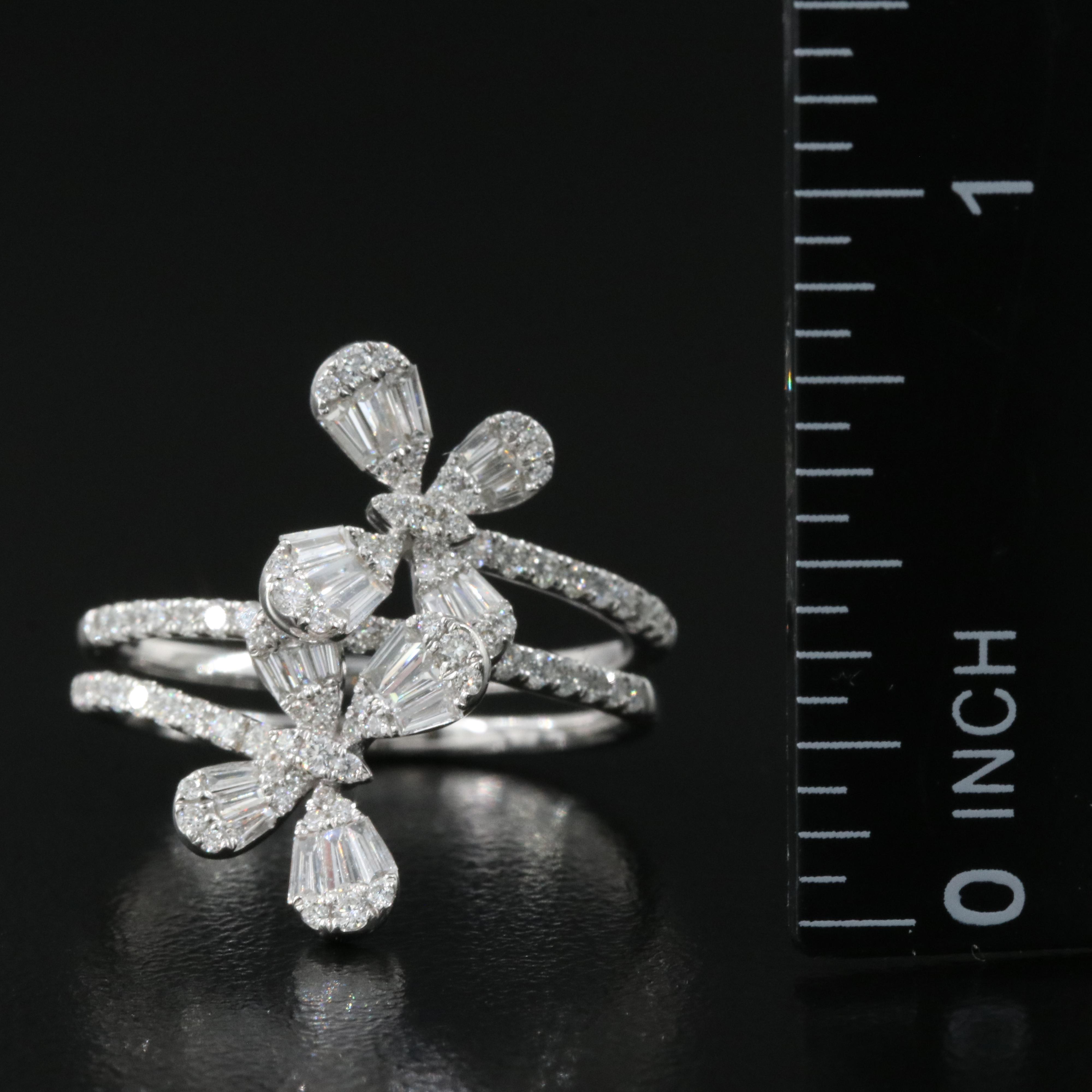 18K 1.25 CTW Diamond Butterfly Wrap Ring