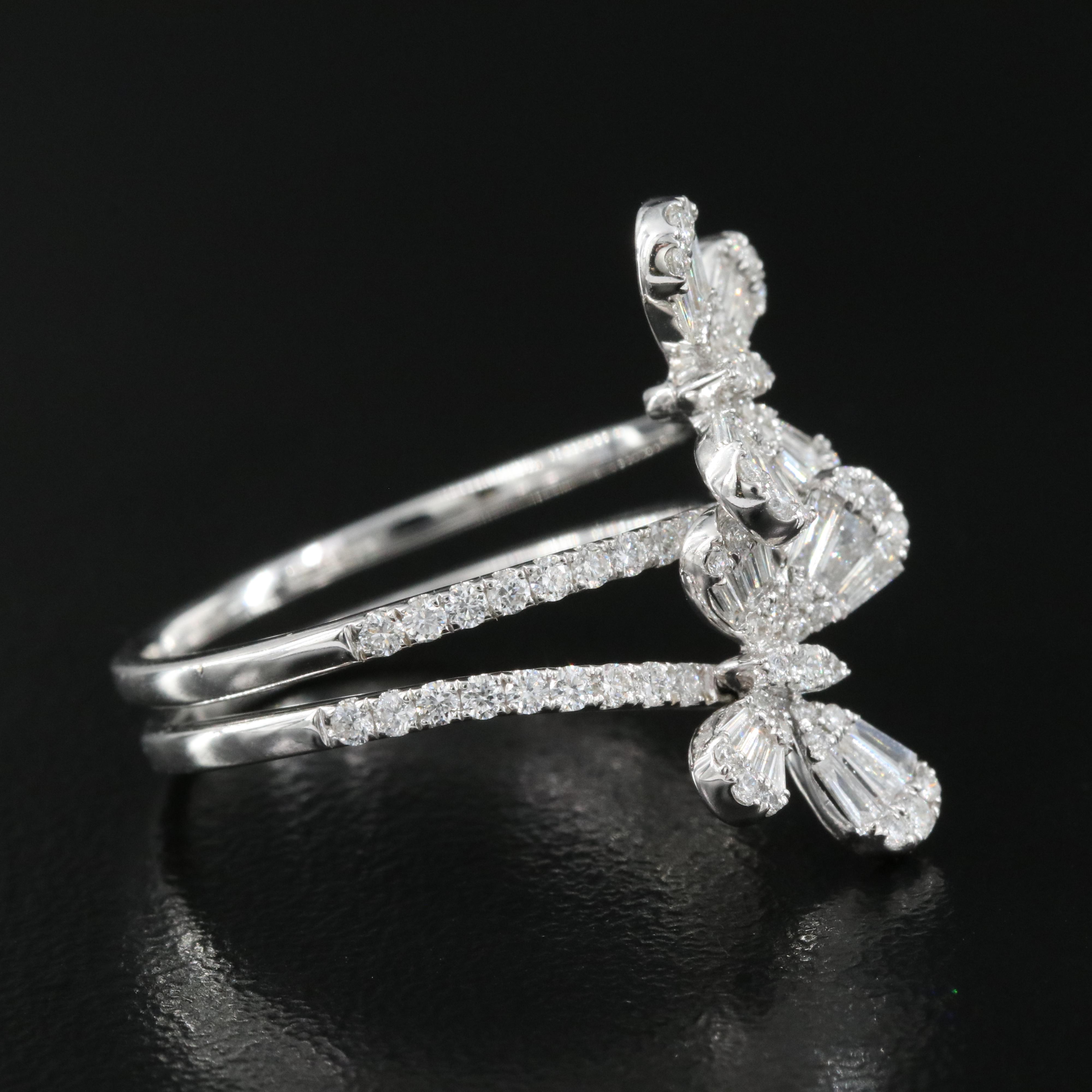 18K 1.25 CTW Diamond Butterfly Wrap Ring