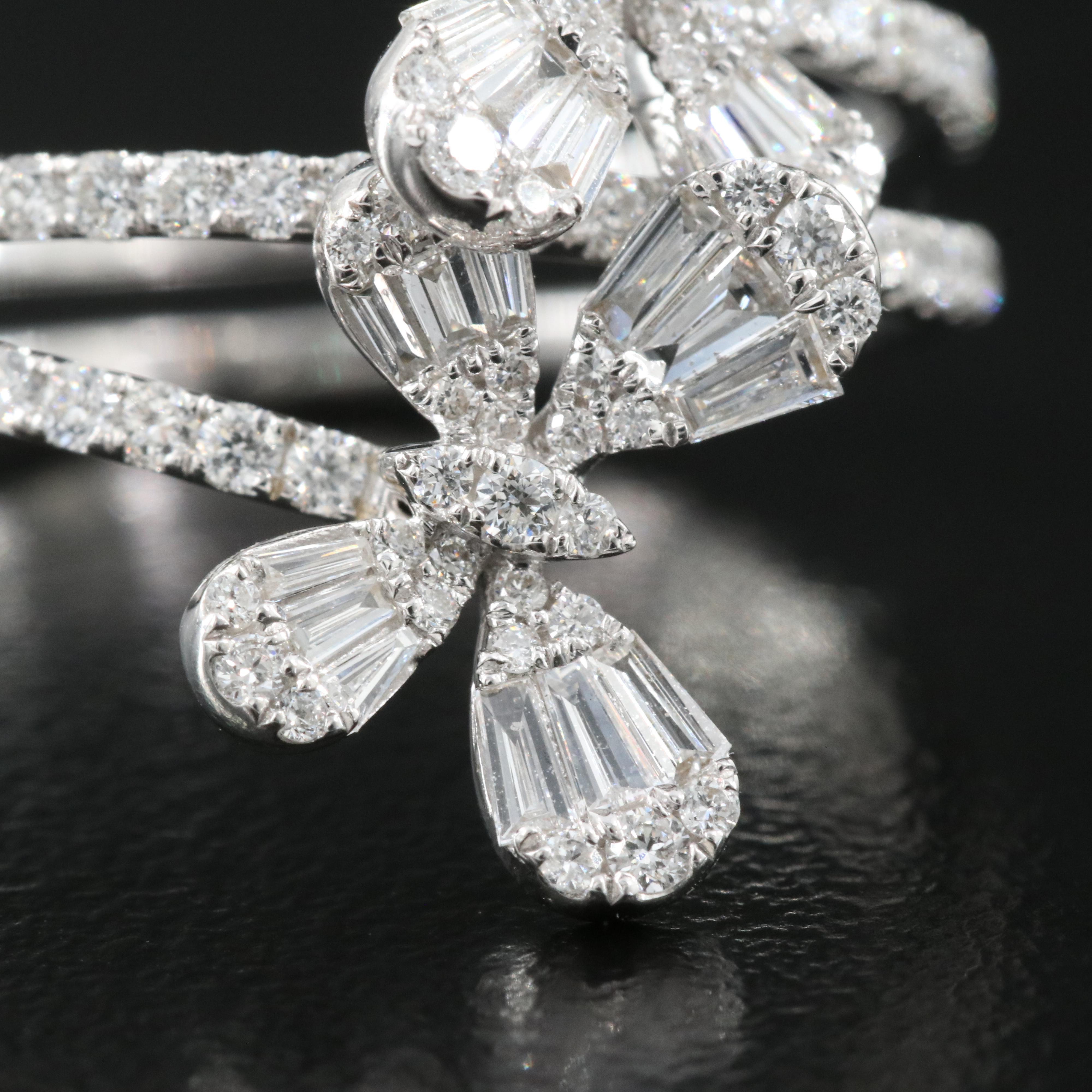 18K 1.25 CTW Diamond Butterfly Wrap Ring