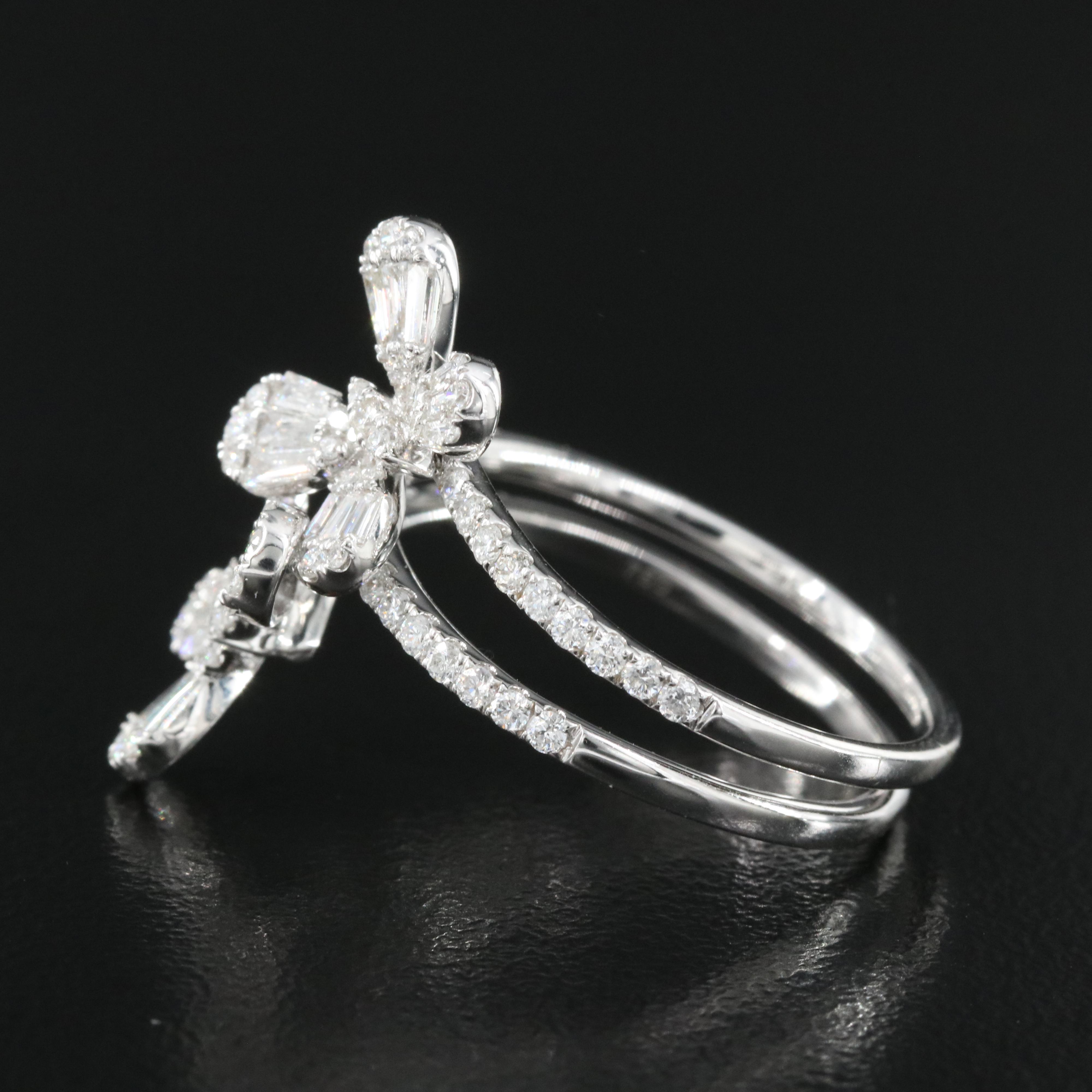 18K 1.25 CTW Diamond Butterfly Wrap Ring