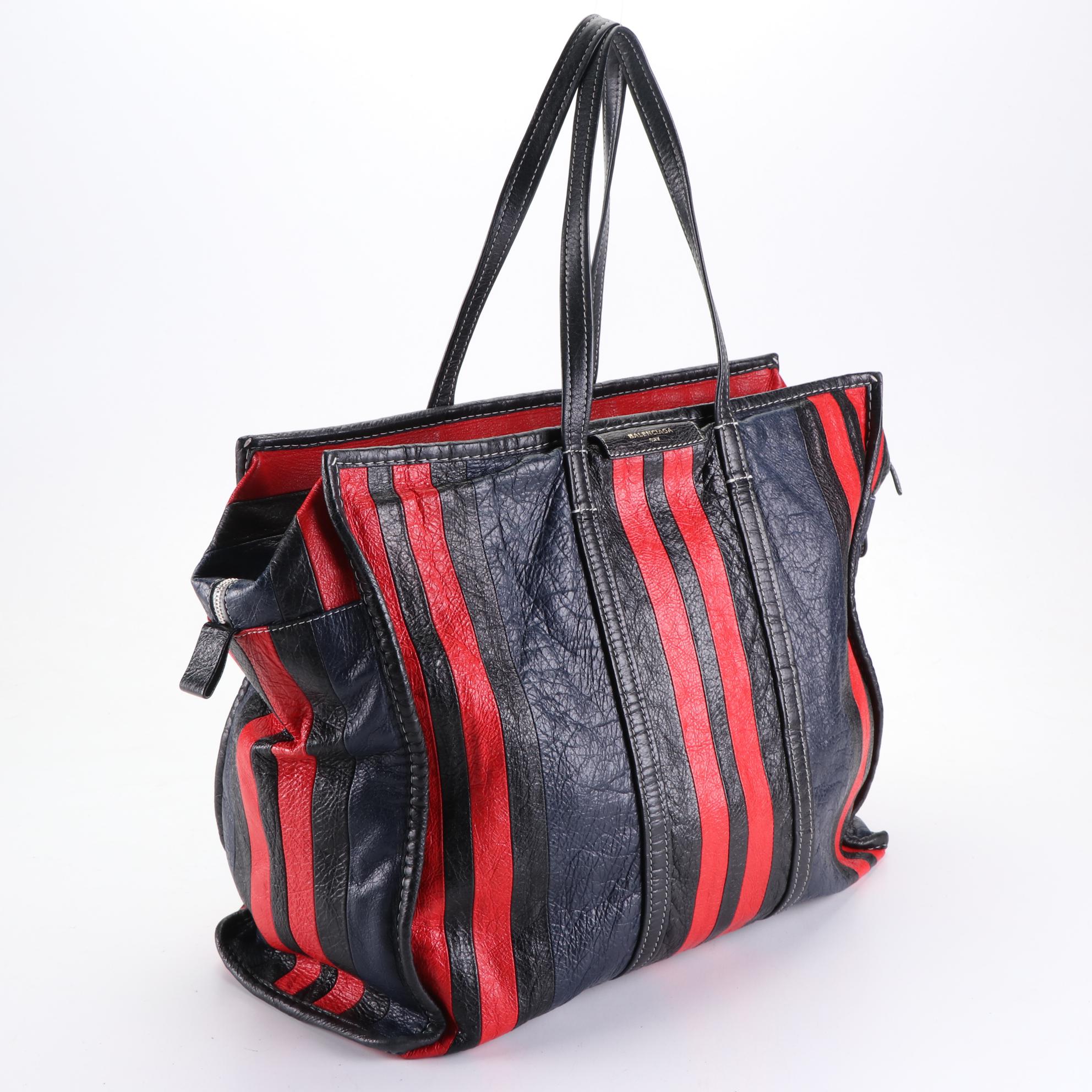 Balenciaga Bazar Tote Bag in Multicolor Textured Leather