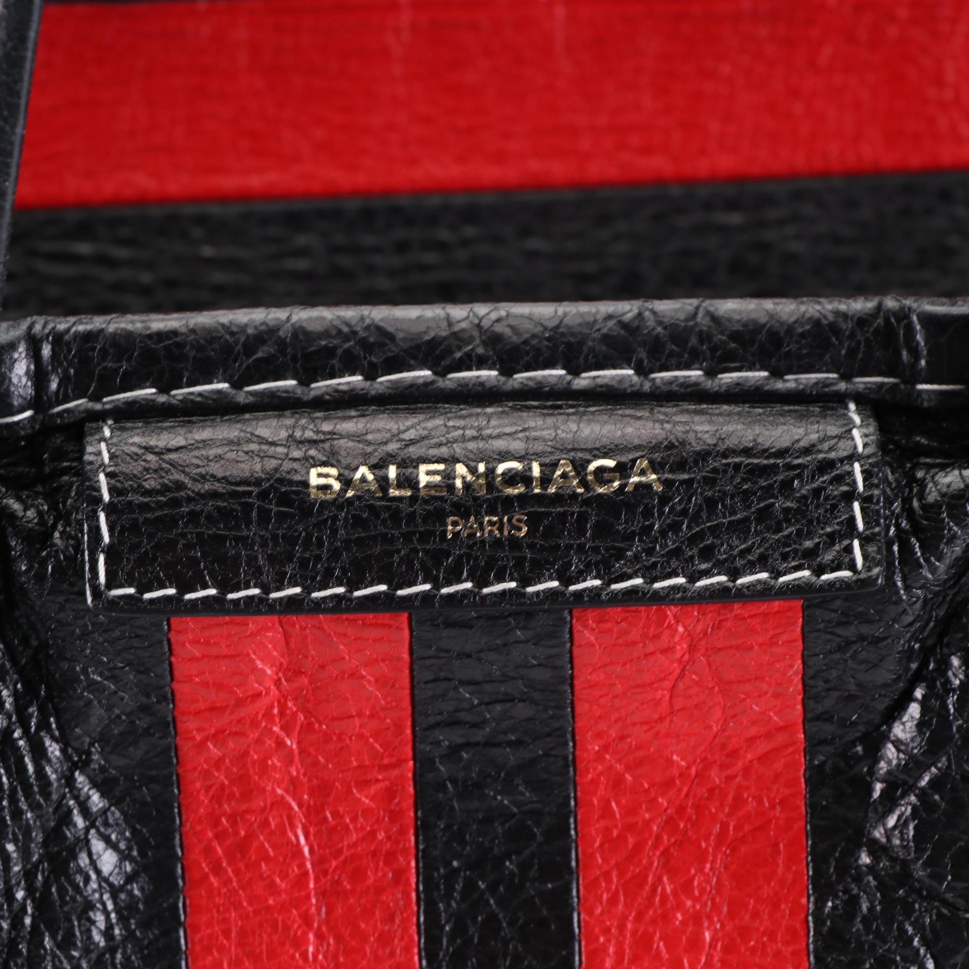 Balenciaga Bazar Tote Bag in Multicolor Textured Leather