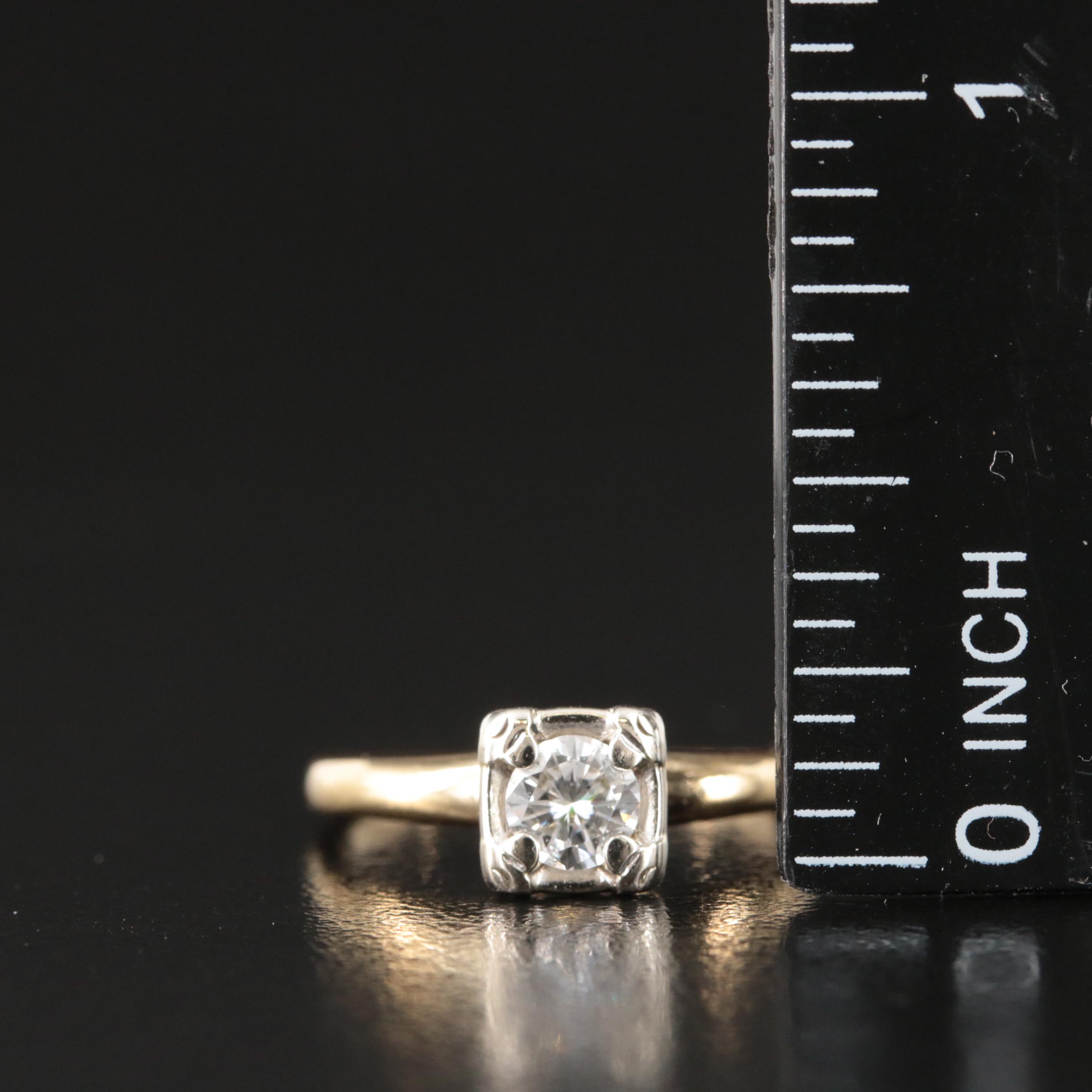 14K 0.35 CT Diamond Ring
