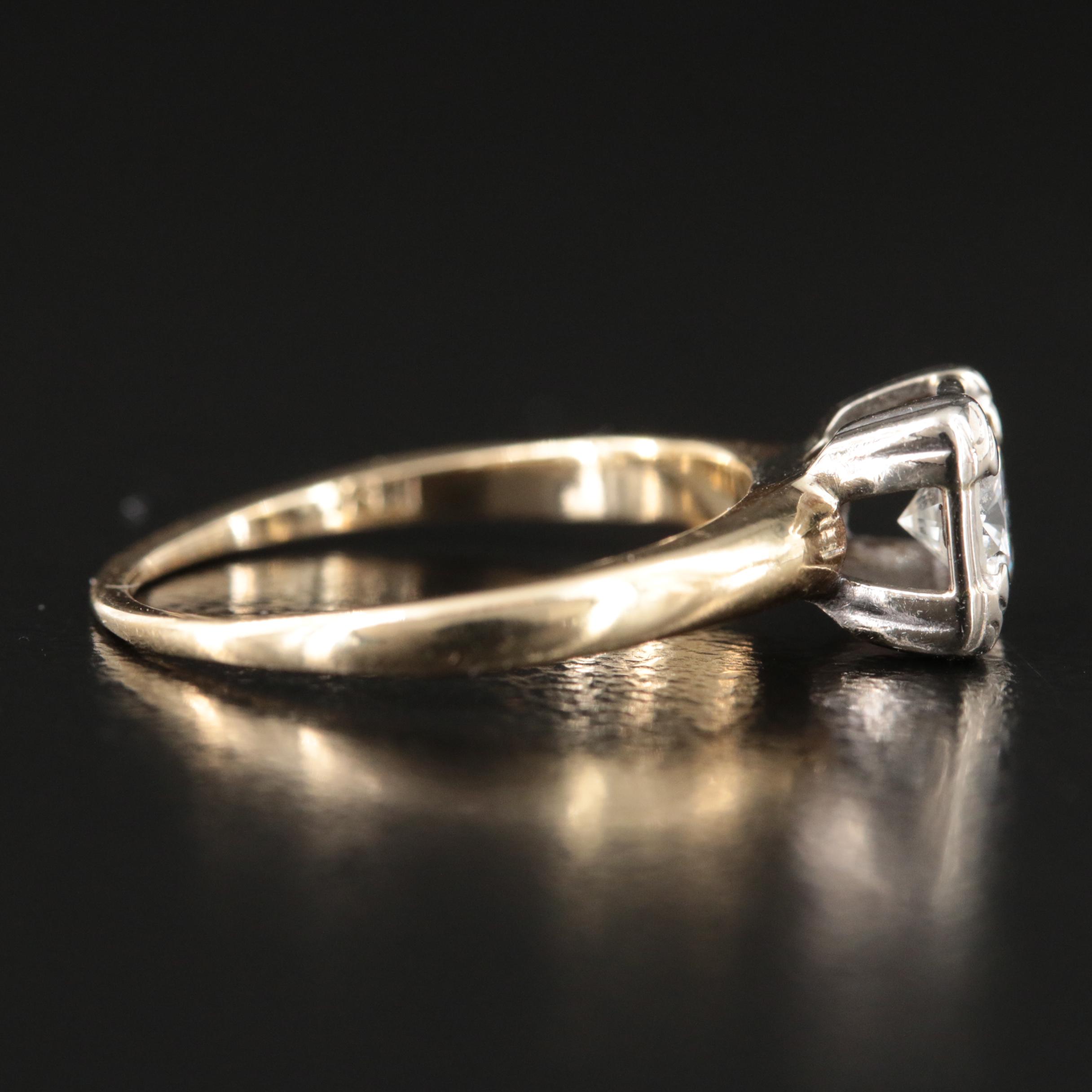 14K 0.35 CT Diamond Ring
