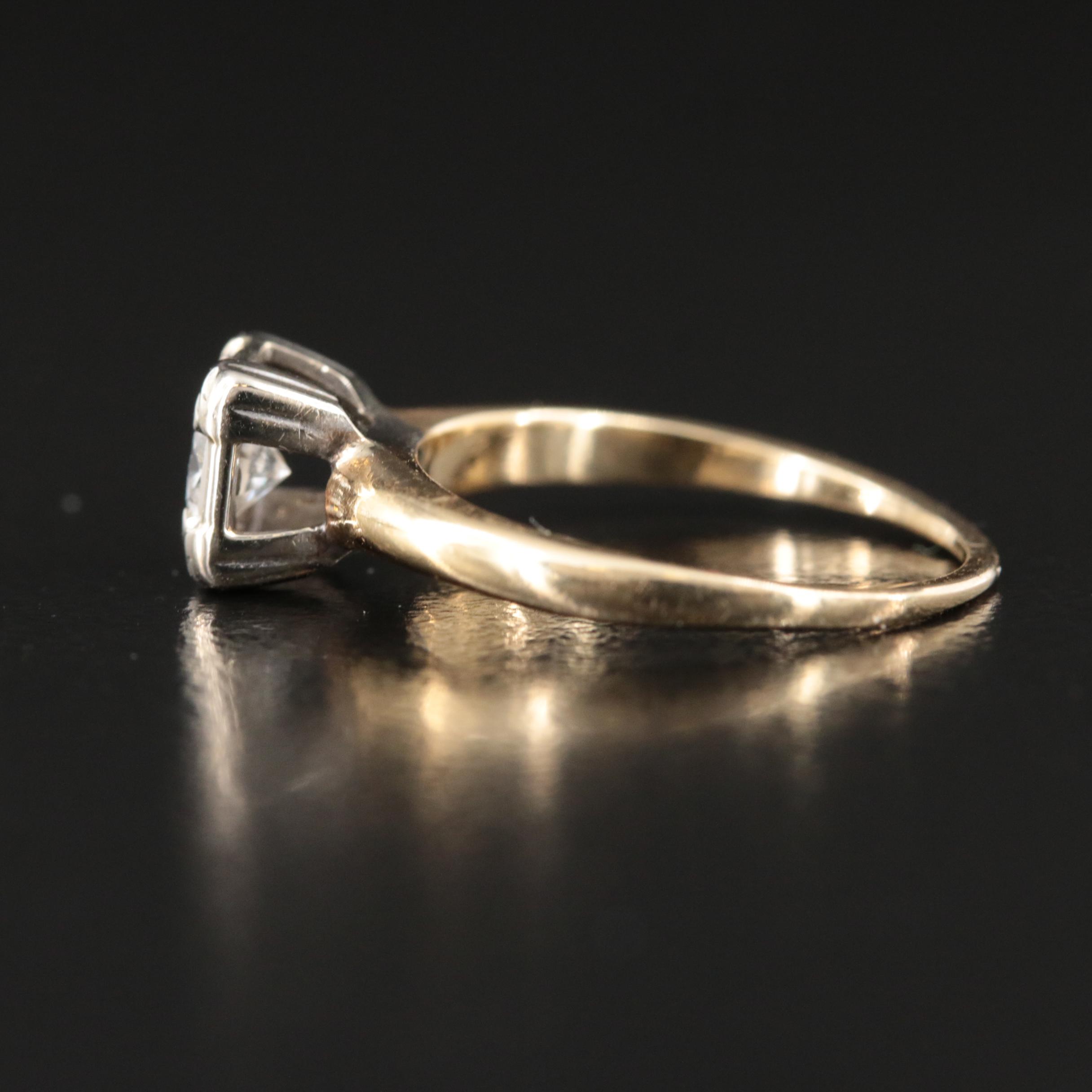 14K 0.35 CT Diamond Ring