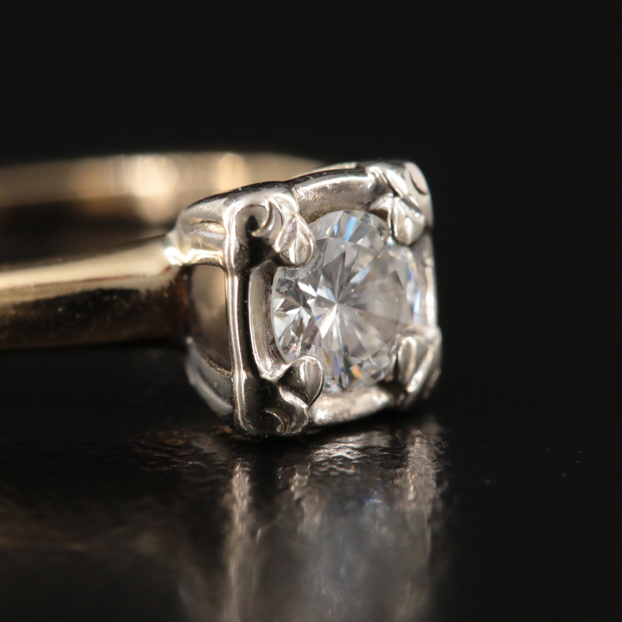 14K 0.35 CT Diamond Ring