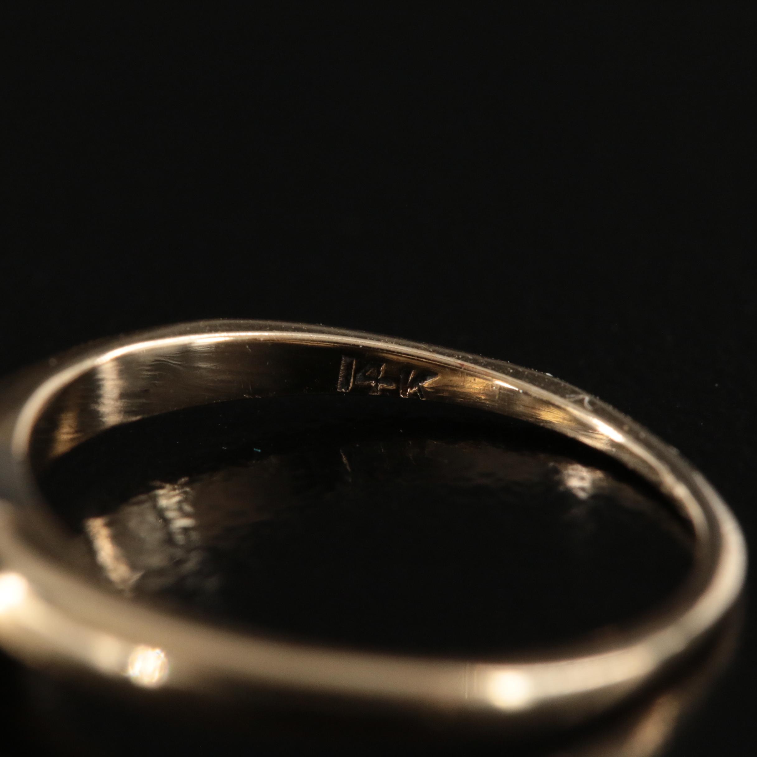 14K 0.35 CT Diamond Ring