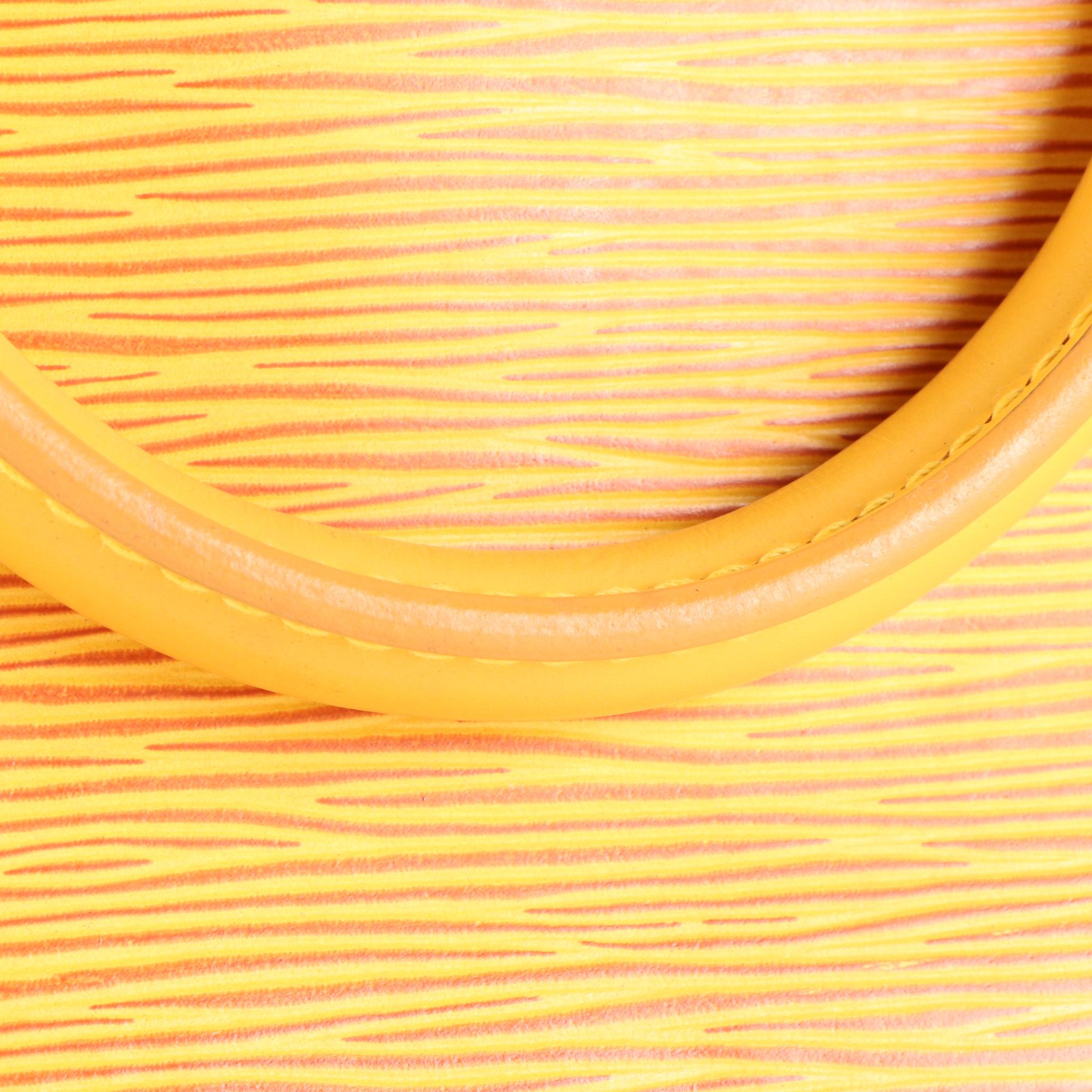 Louis Vuitton Sac Triangle in Tassil Yellow Epi and Smooth Leather