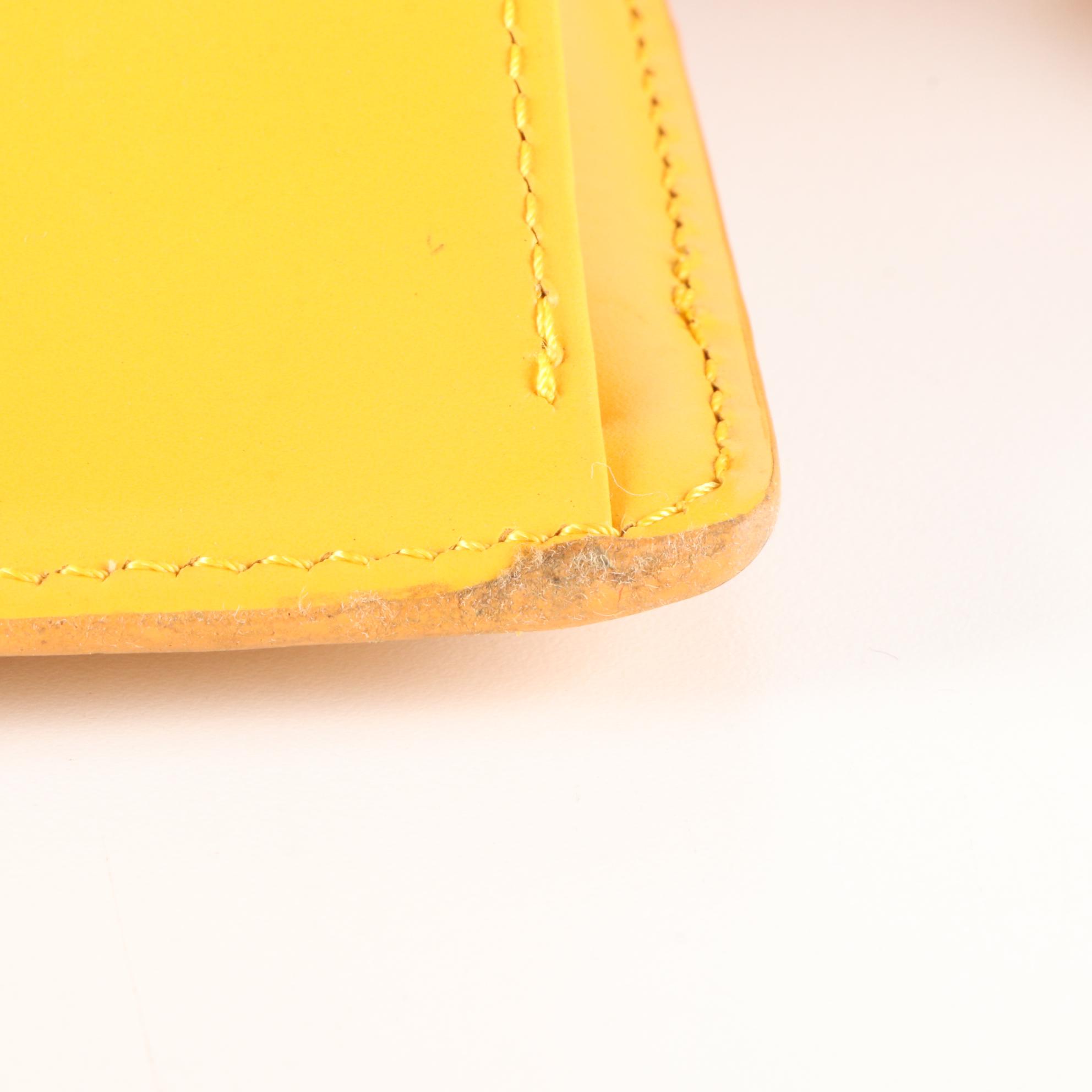 Louis Vuitton Sac Triangle in Tassil Yellow Epi and Smooth Leather