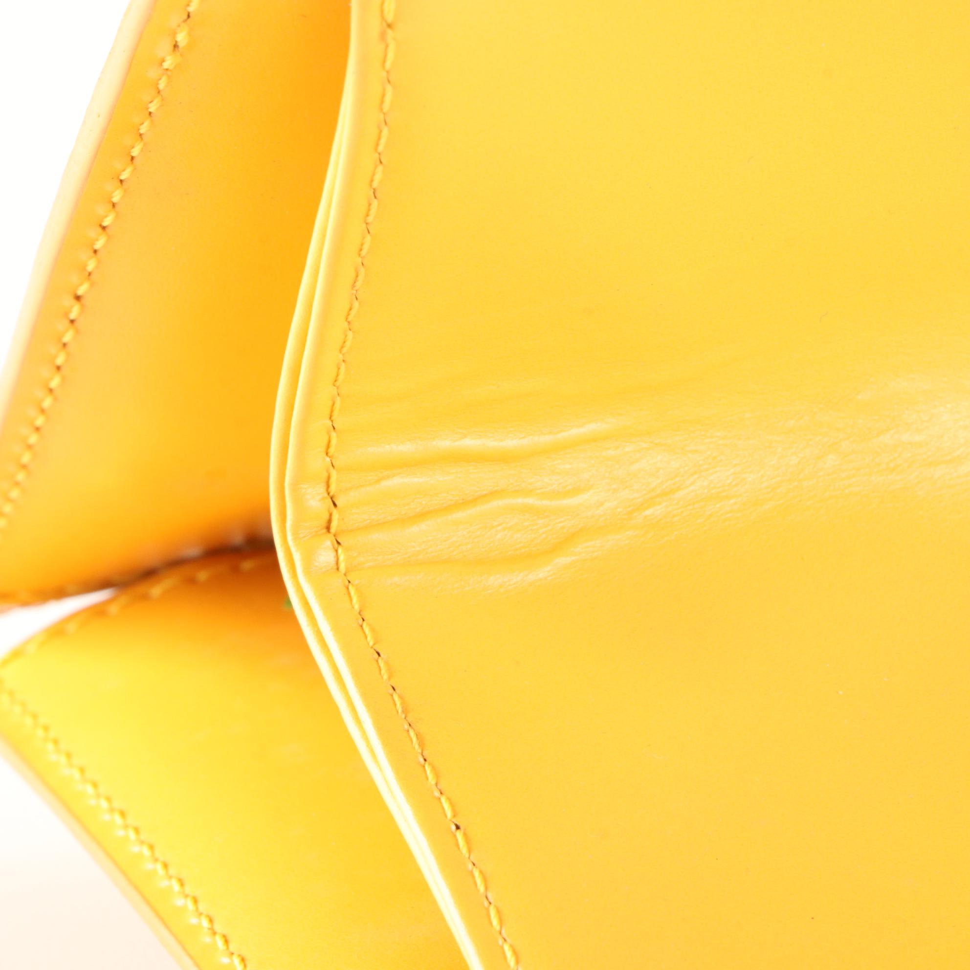 Louis Vuitton Sac Triangle in Tassil Yellow Epi and Smooth Leather