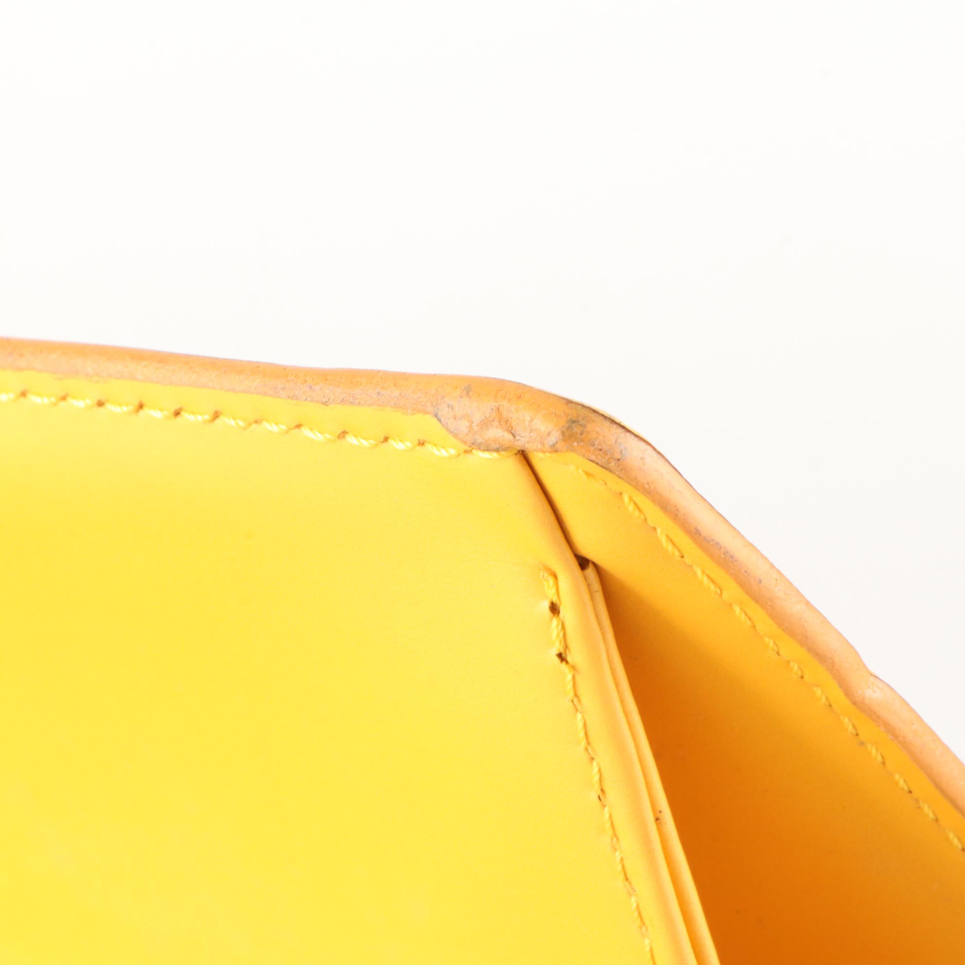 Louis Vuitton Sac Triangle in Tassil Yellow Epi and Smooth Leather