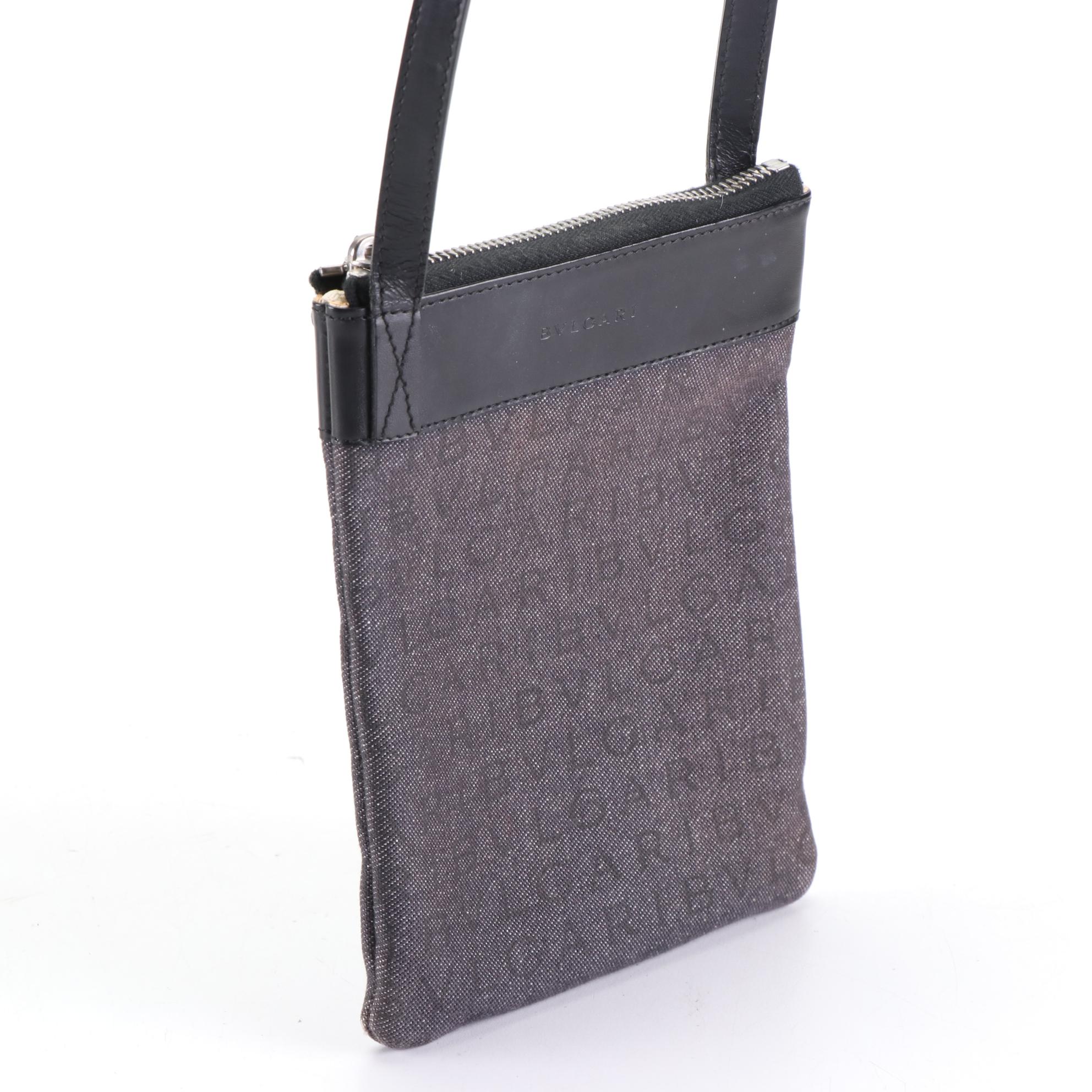 BVLGARI Crossbody Bag in Logomania Canvas and Leather