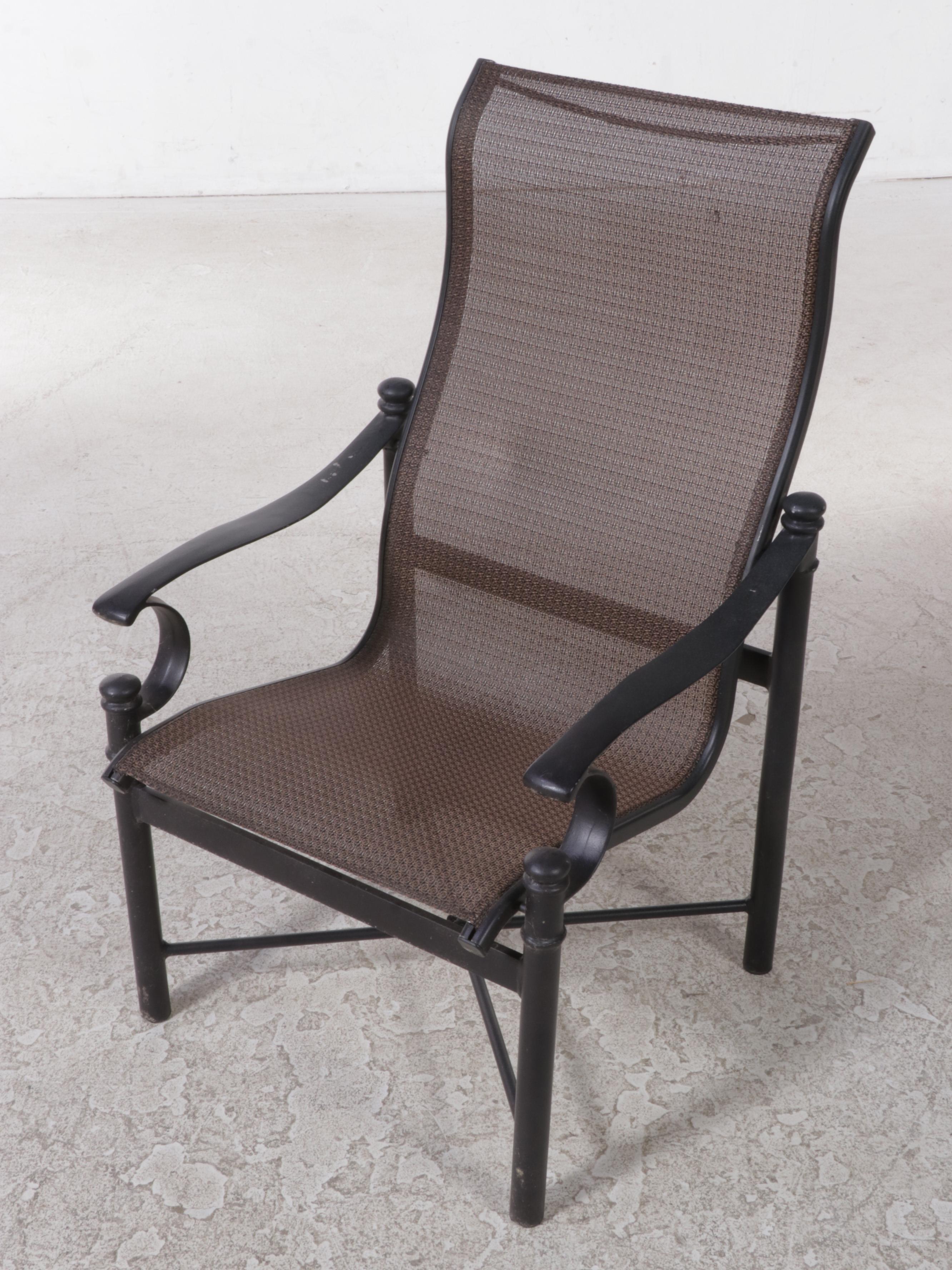 Eight Tropitone Powder-Coated Aluminum Patio Dining Armchairs