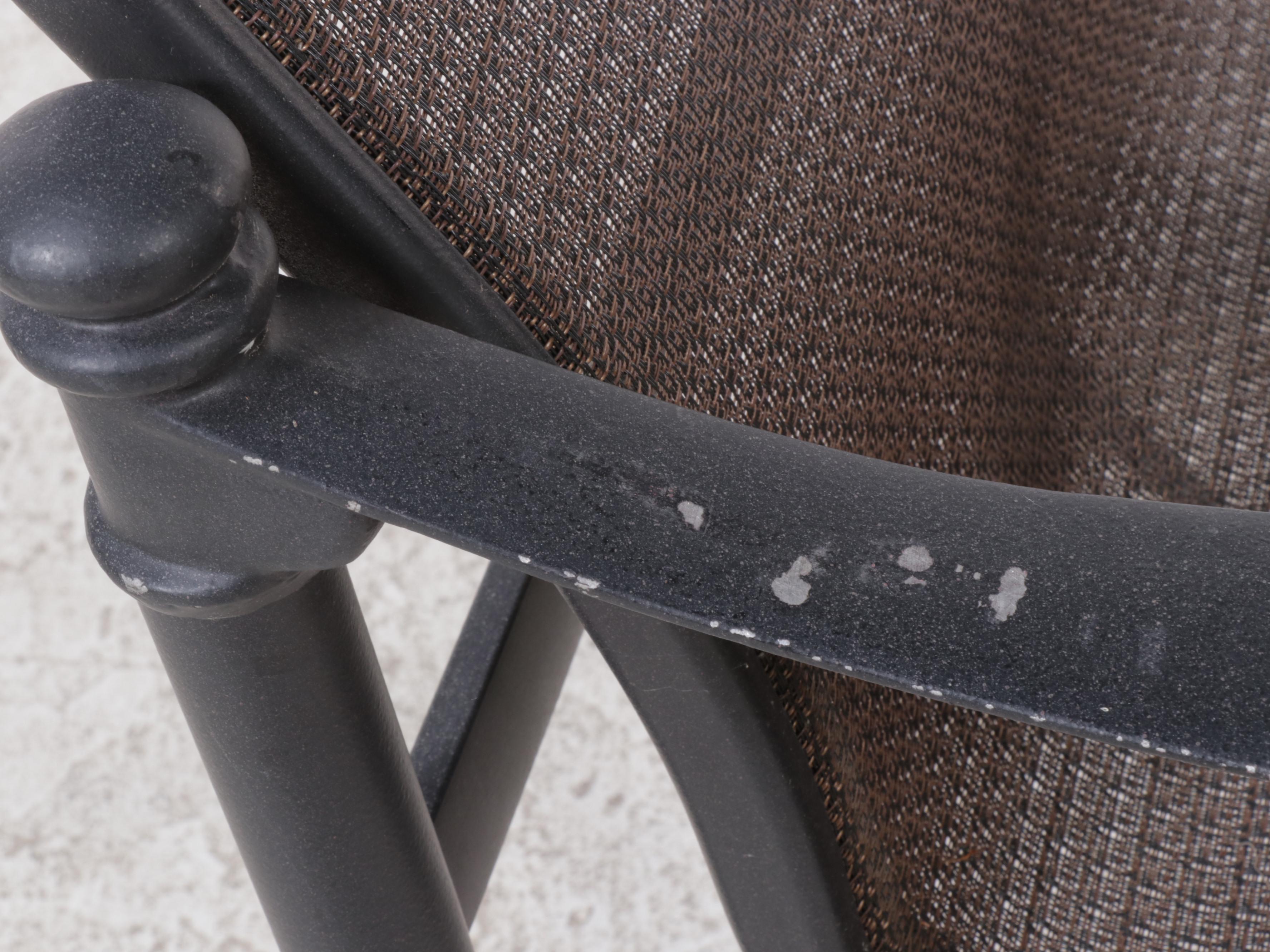 Eight Tropitone Powder-Coated Aluminum Patio Dining Armchairs