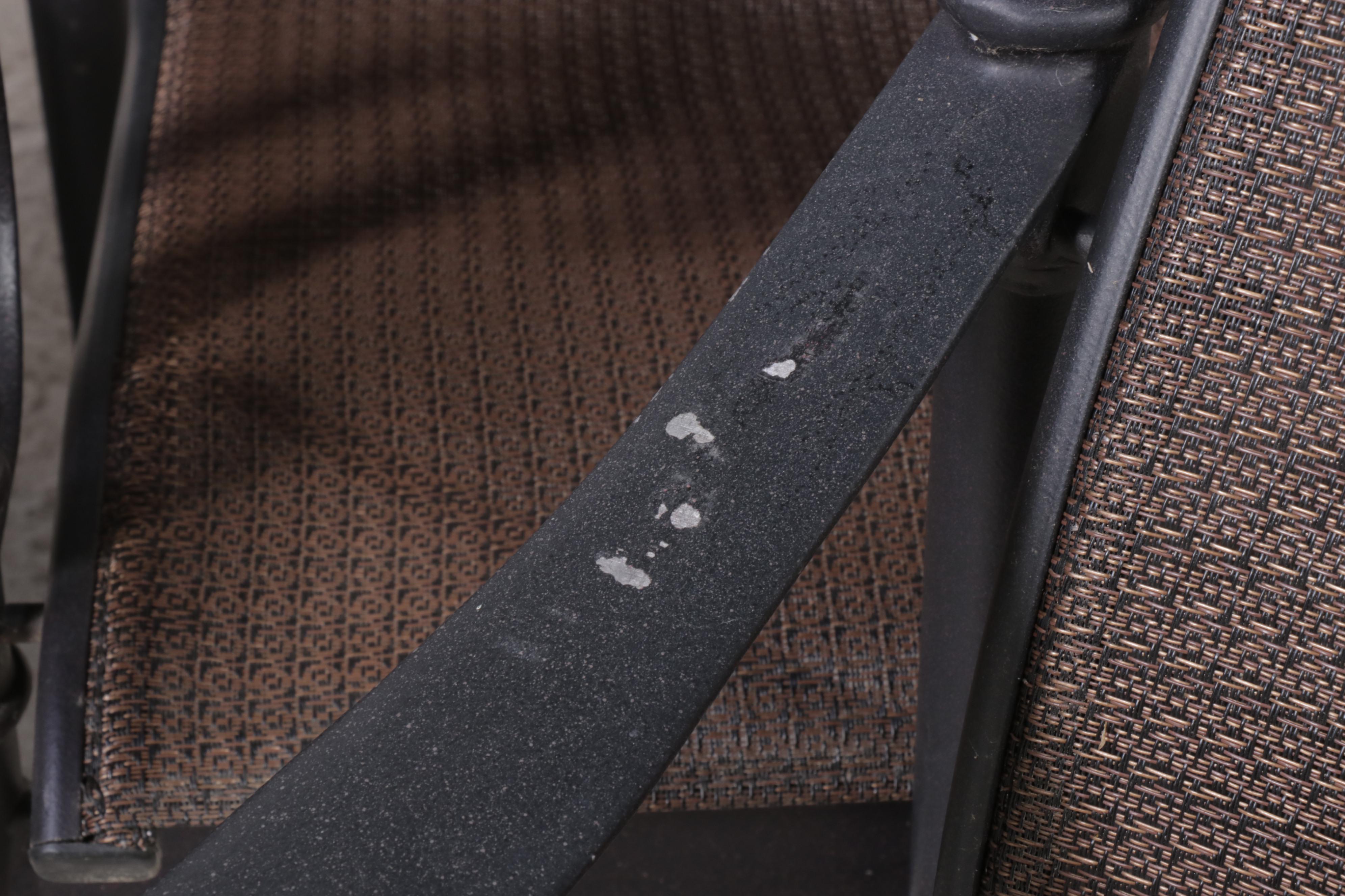 Eight Tropitone Powder-Coated Aluminum Patio Dining Armchairs