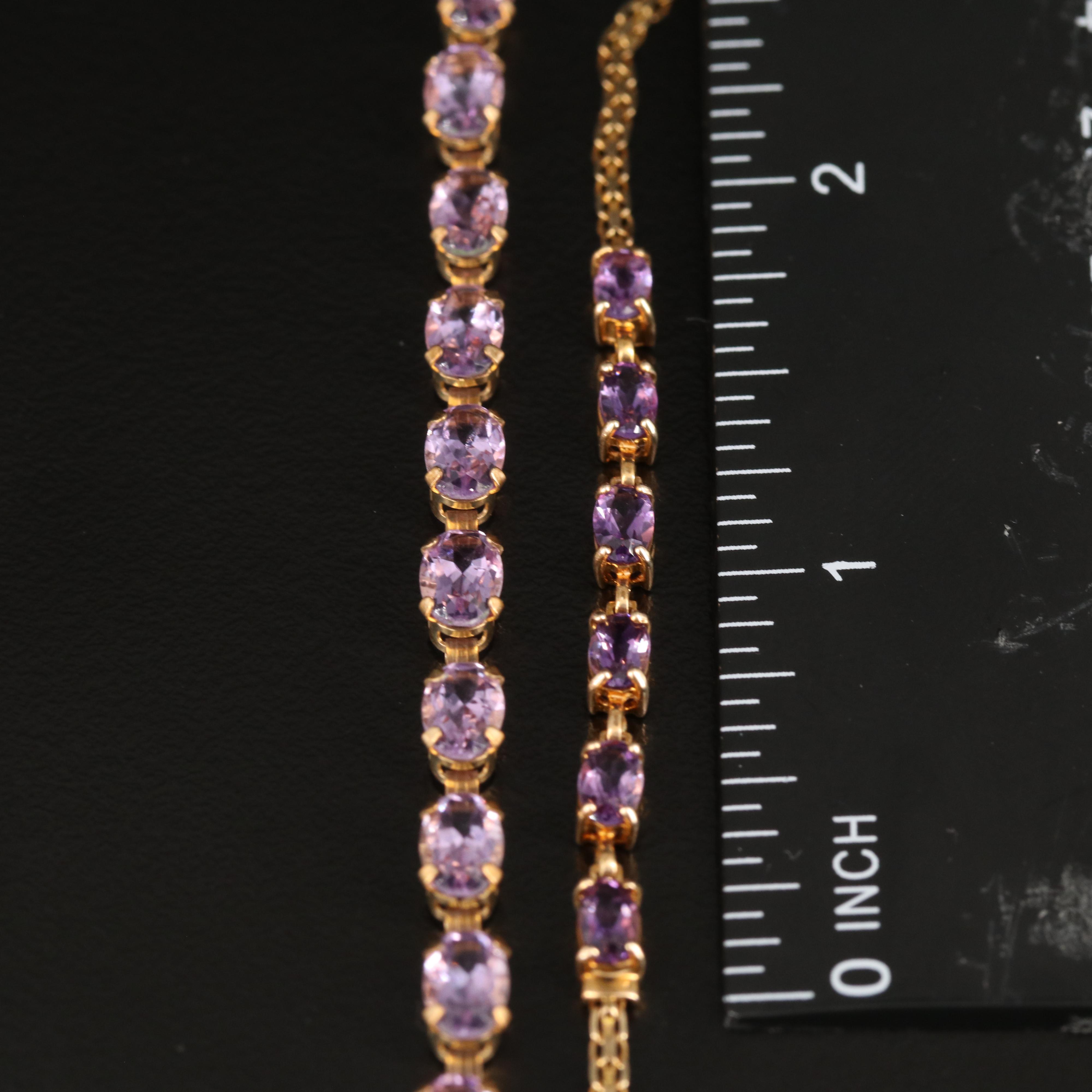 10K Amethyst Bracelets
