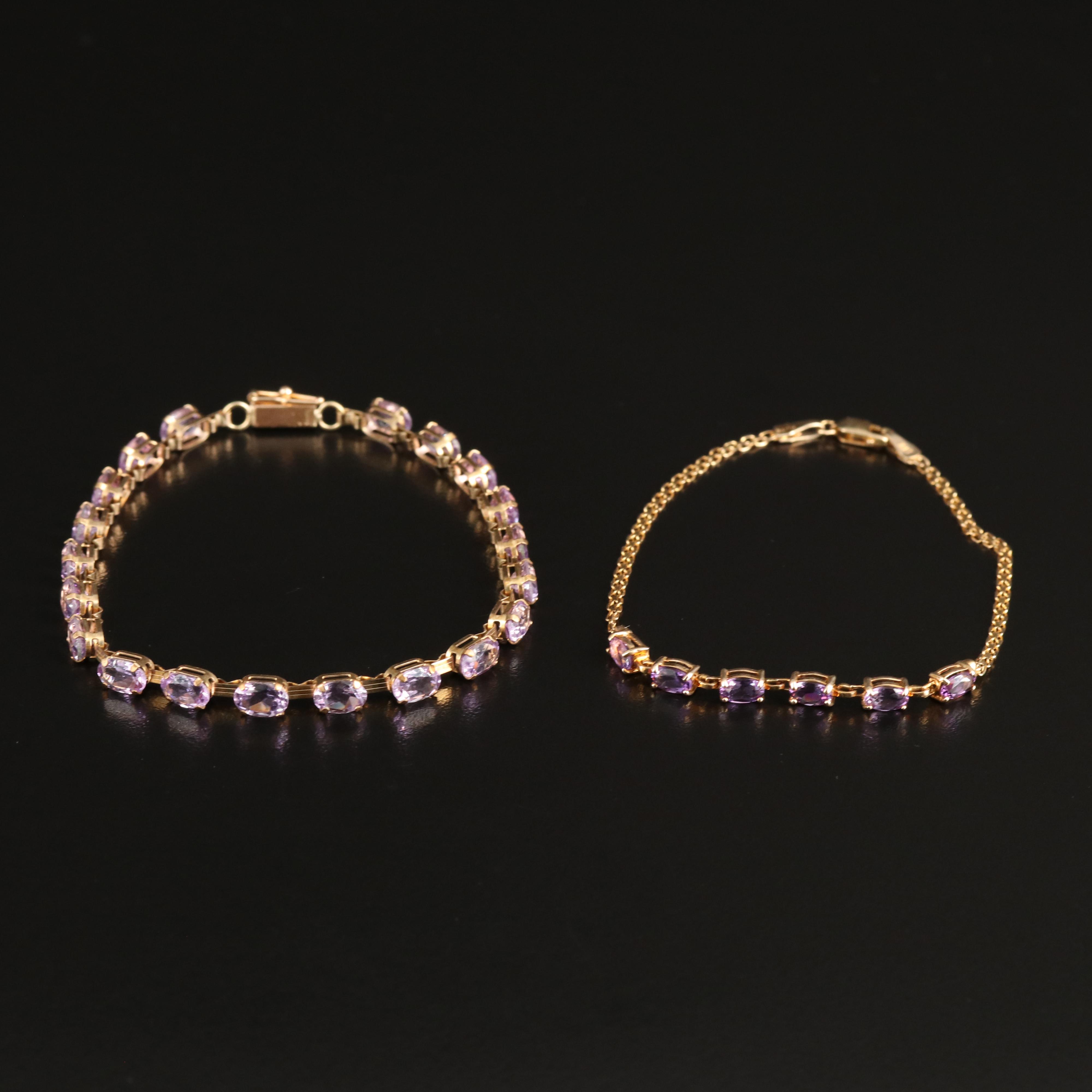10K Amethyst Bracelets