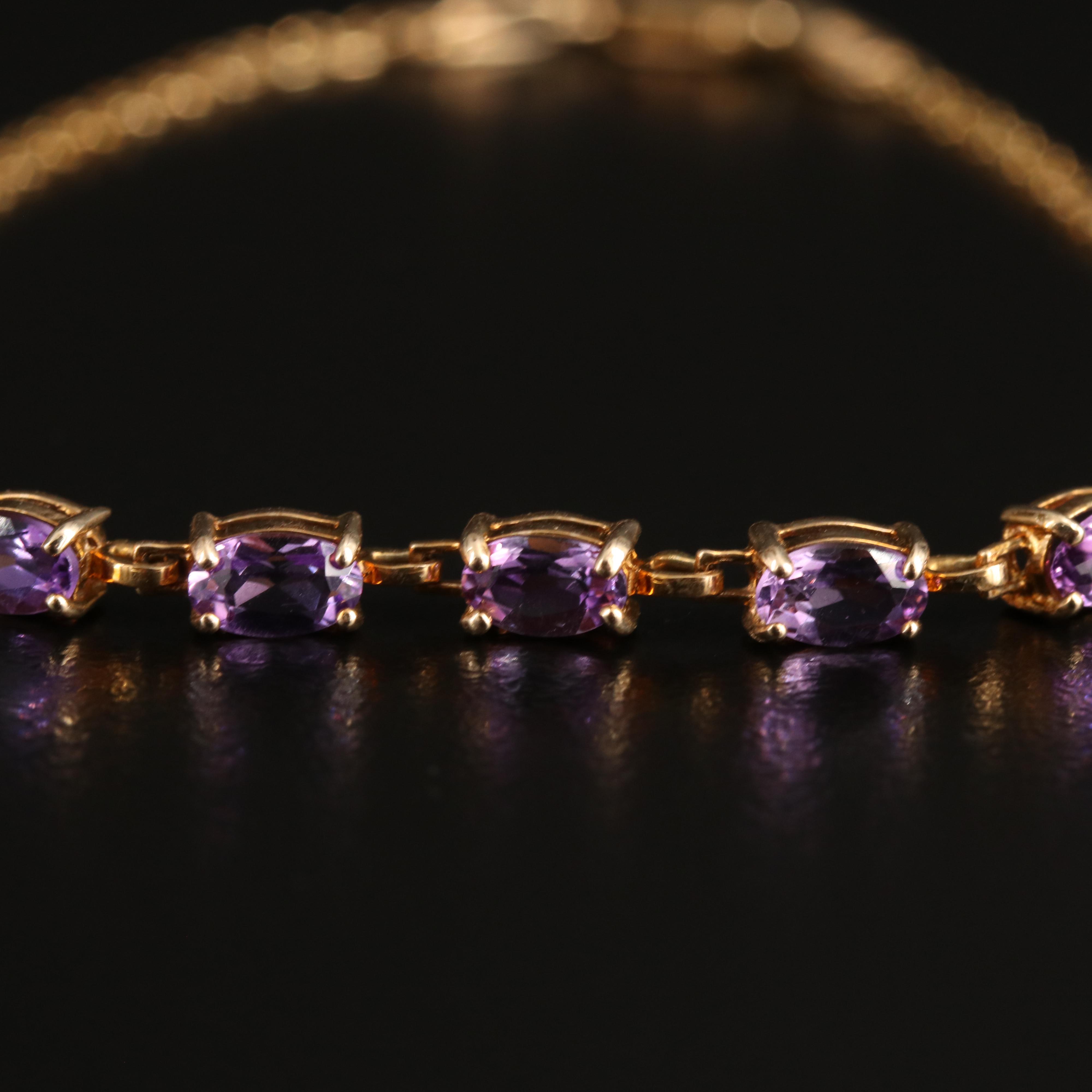 10K Amethyst Bracelets
