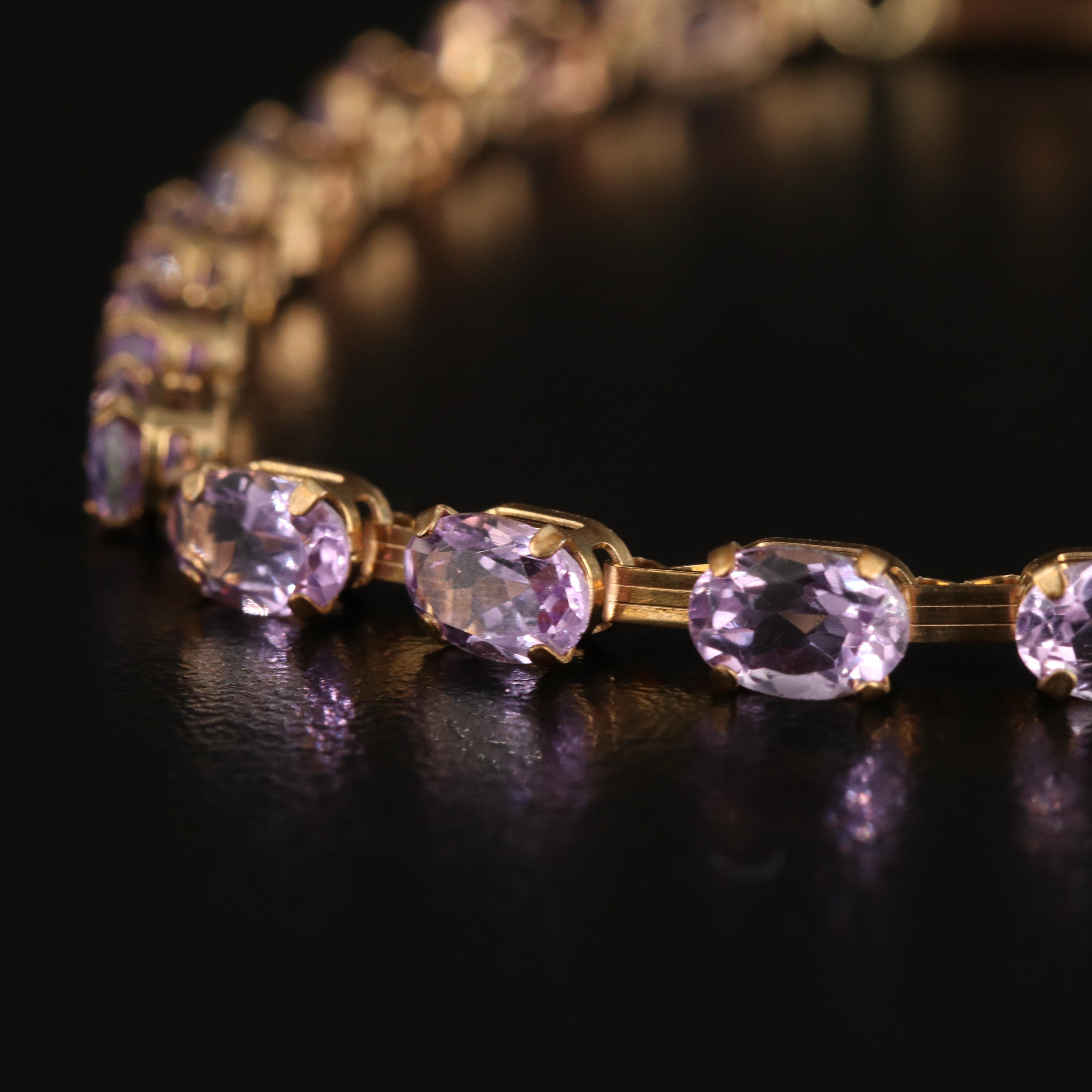 10K Amethyst Bracelets