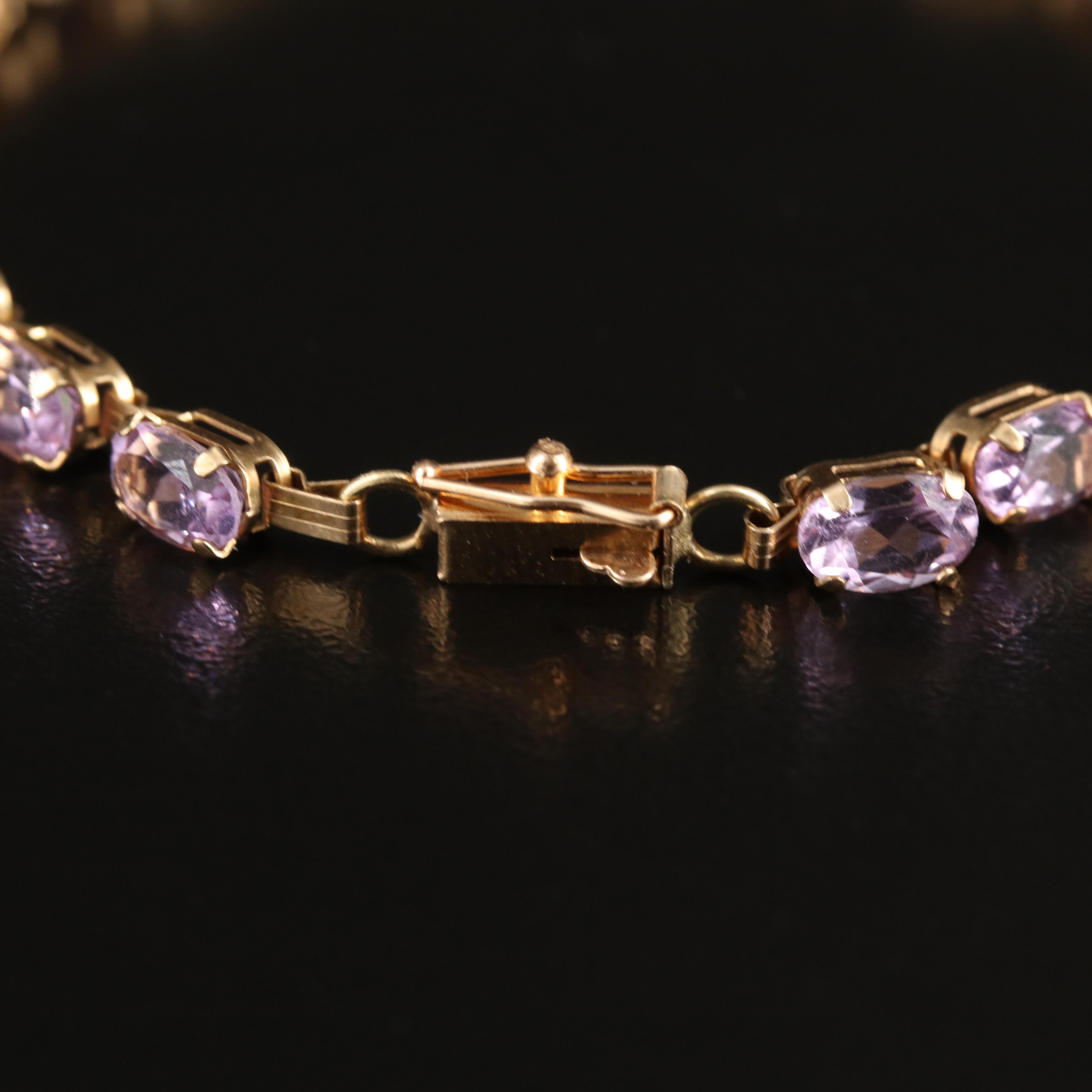 10K Amethyst Bracelets