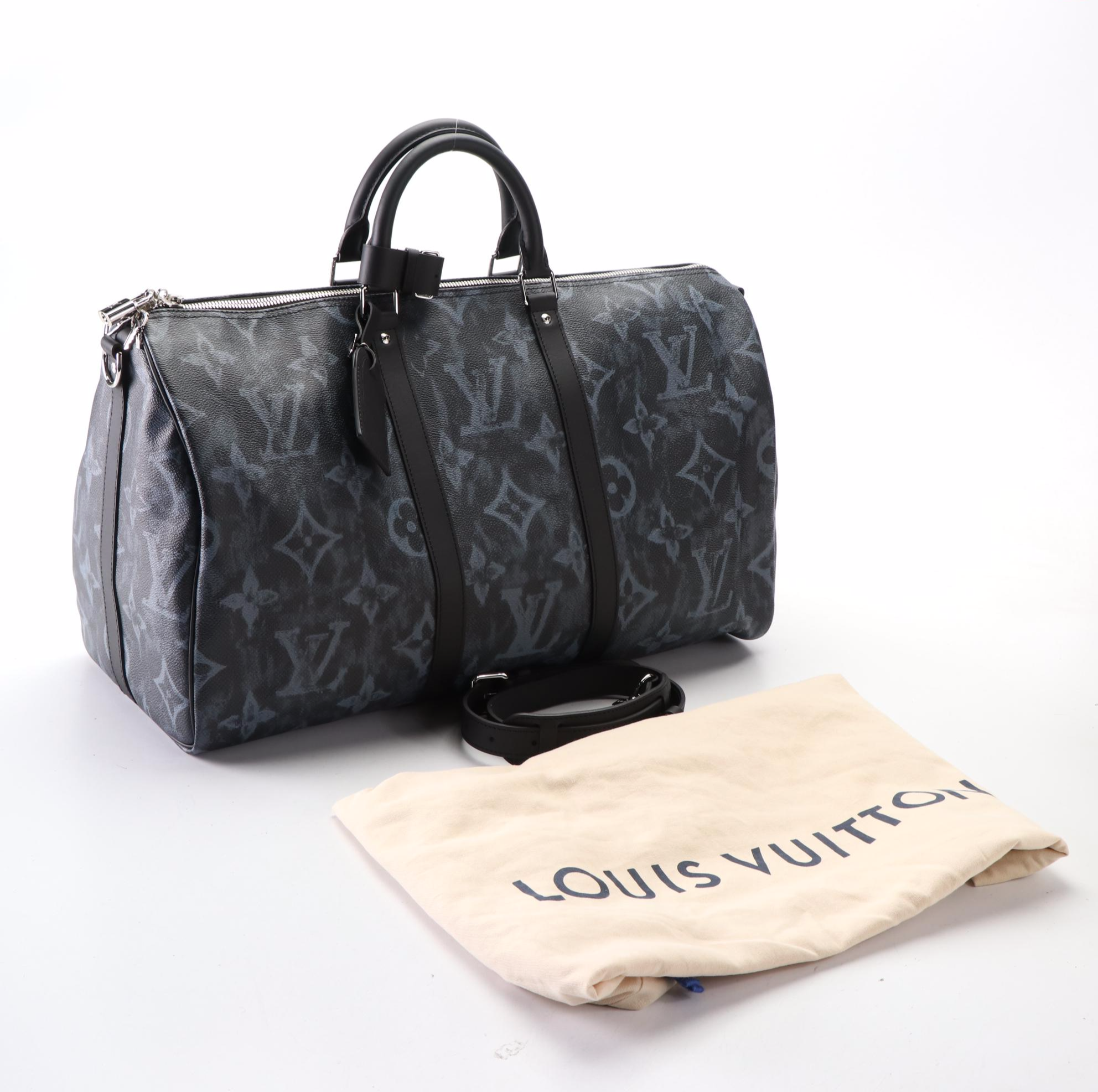 Louis Vuitton Limited Edition Keepall Bandoulière 50 in Pastel Noir Canvas