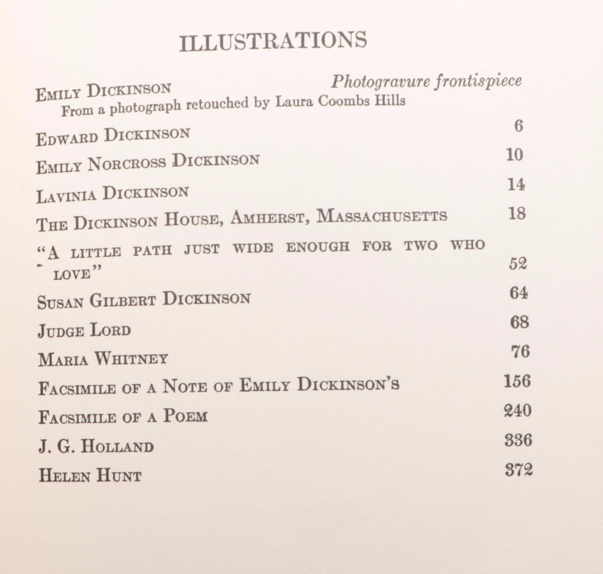 Illustrated "The Life and Letters of Emily Dickinson" by Martha Bianchi, 1924