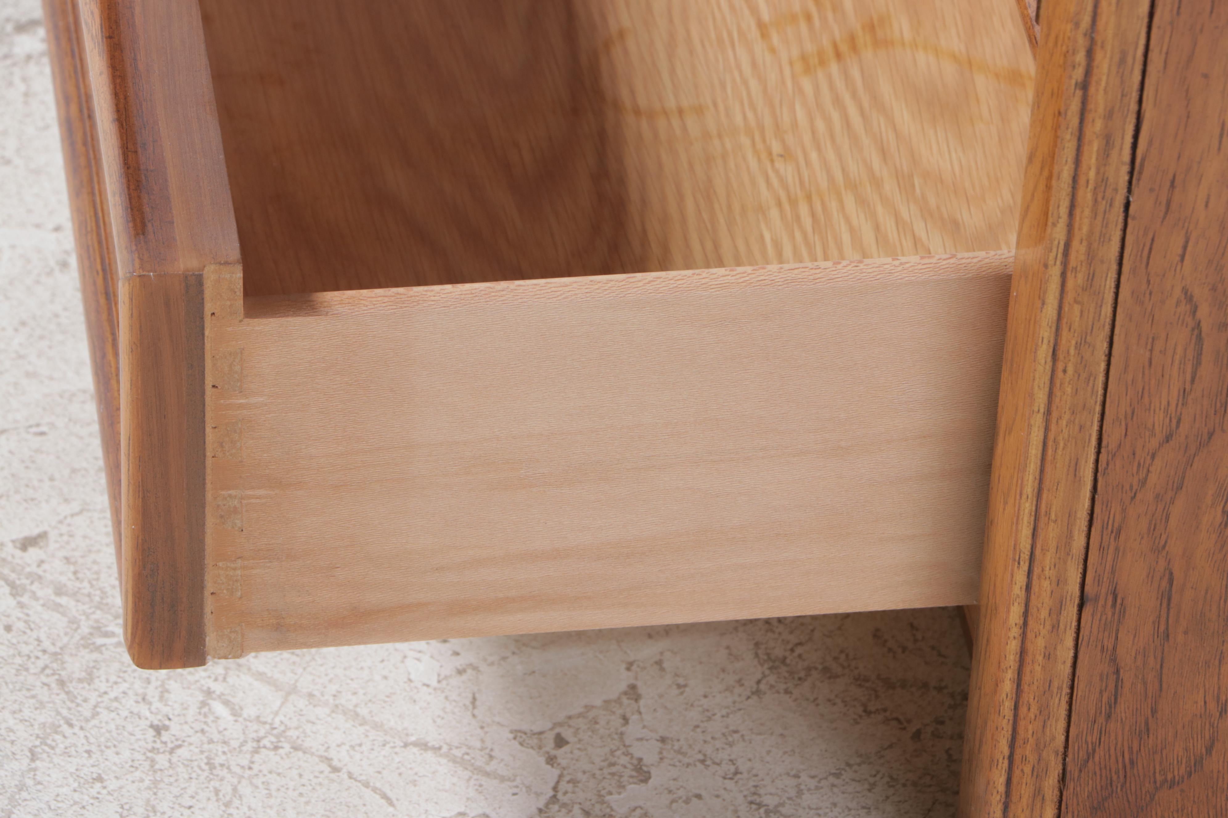 Thomasville Modernist Oak Nightstand, Mid to Late 20th Century